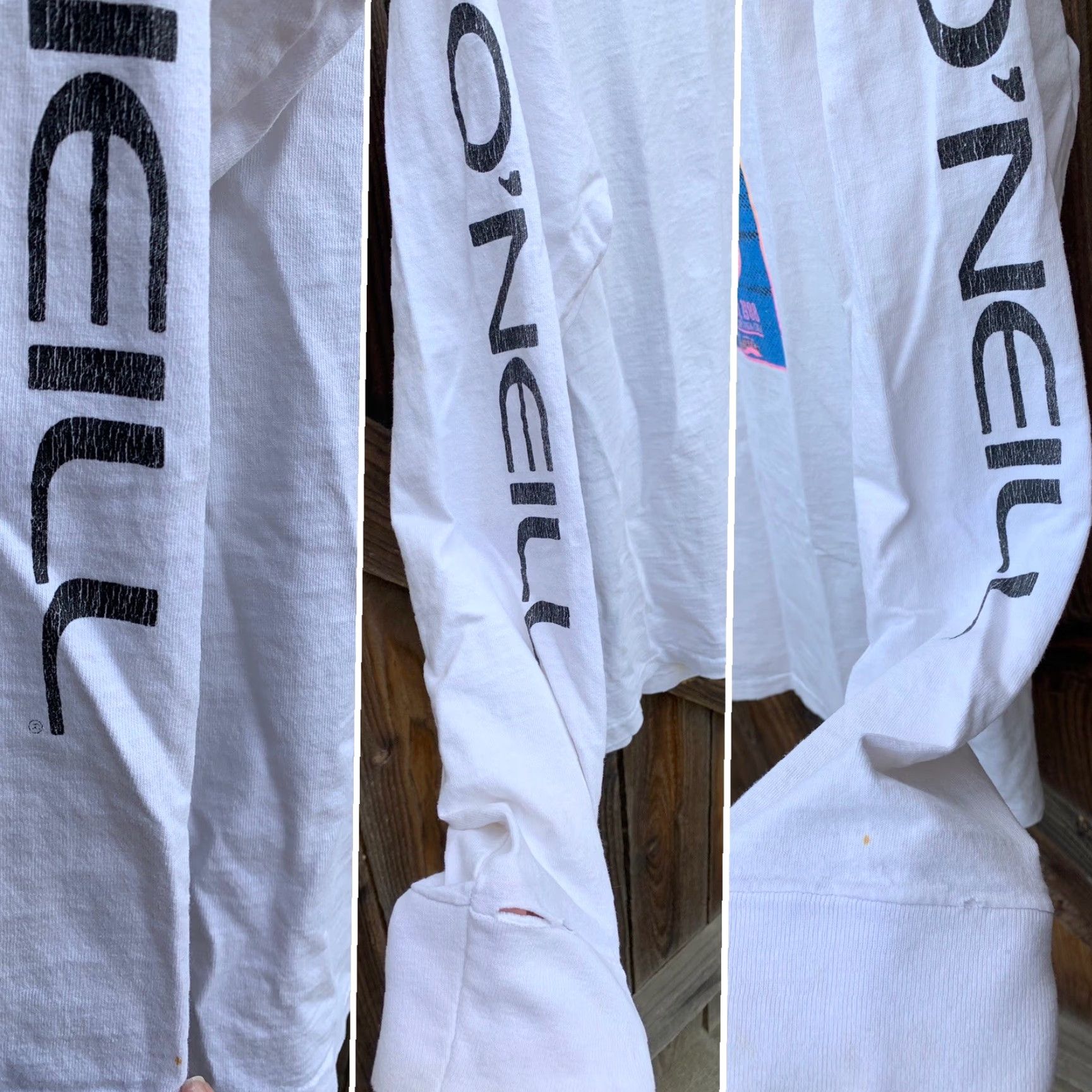 Vintage VINTAGE O’Neill T-Shirt Long Sleeve Surf 1988 Coors Cold Water Classic White Cotton Mens L 80s Beach California Graphic Print Size US L / EU 52-54 / 3 - 7 Thumbnail
