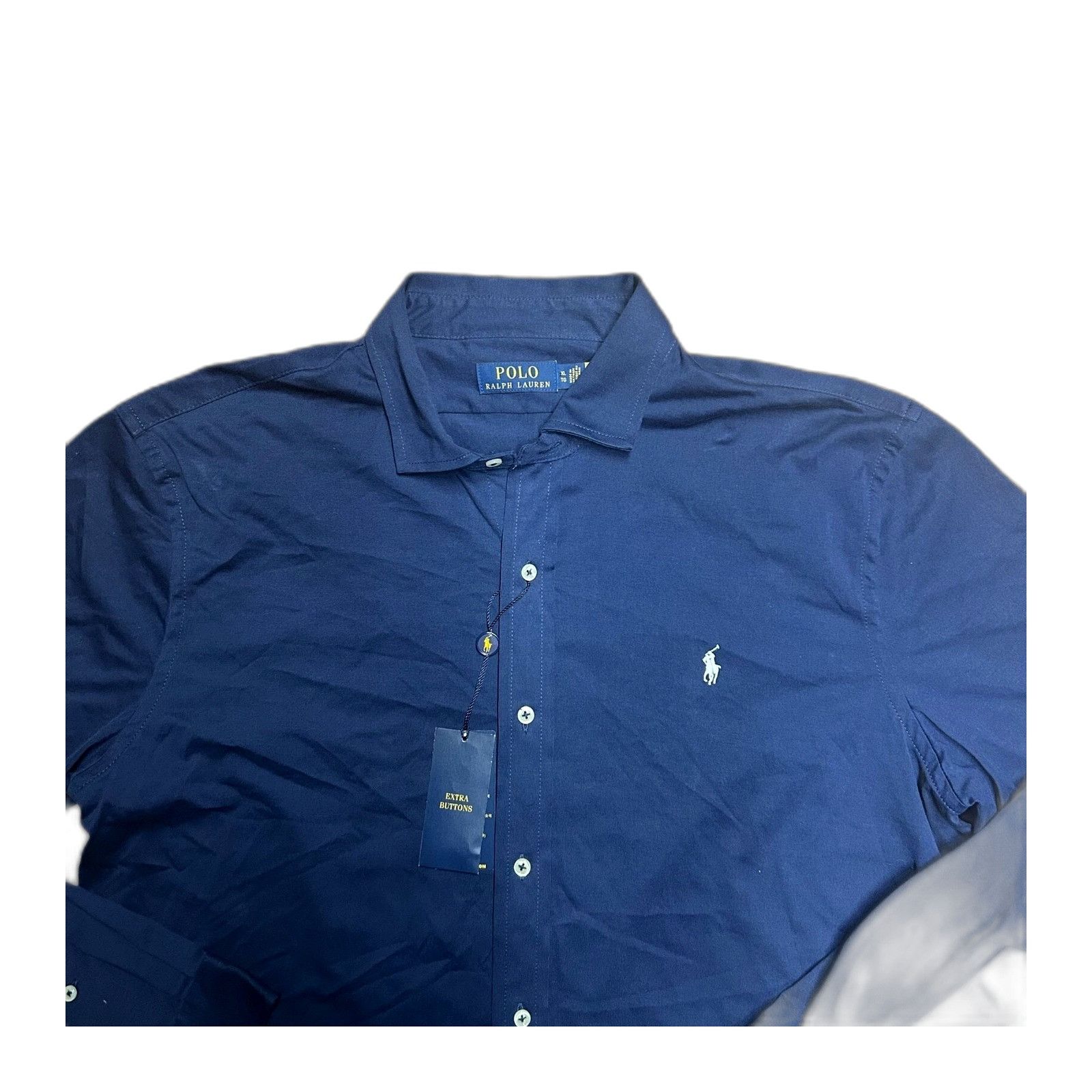 Polo Ralph Lauren Polo Ralph Lauren Blue Poplin Long Sleeve Button Up Shirt XL Size US XL / EU 56 / 4 - 5 Thumbnail