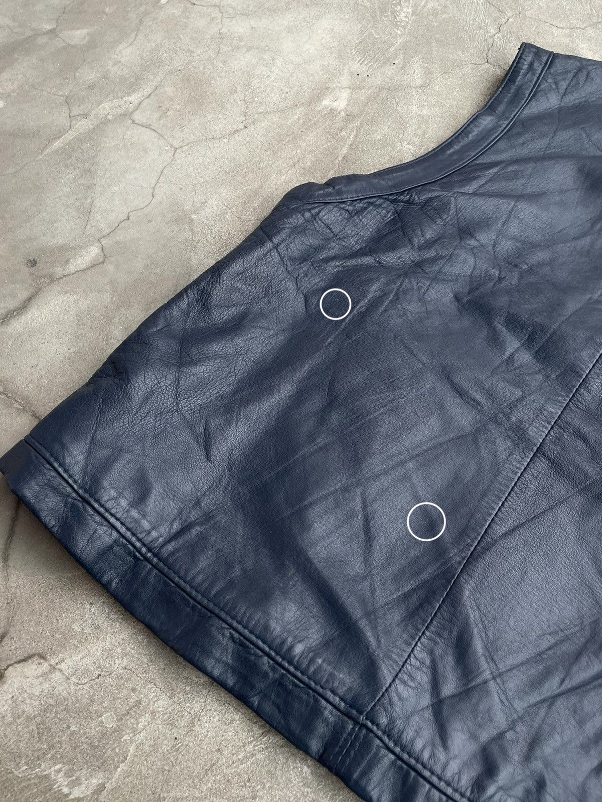 Vintage Leather Vest: 1980s Iron Areitio Zipper & Main Plastic Diana Size US L / EU 52-54 / 3 - 10 Thumbnail
