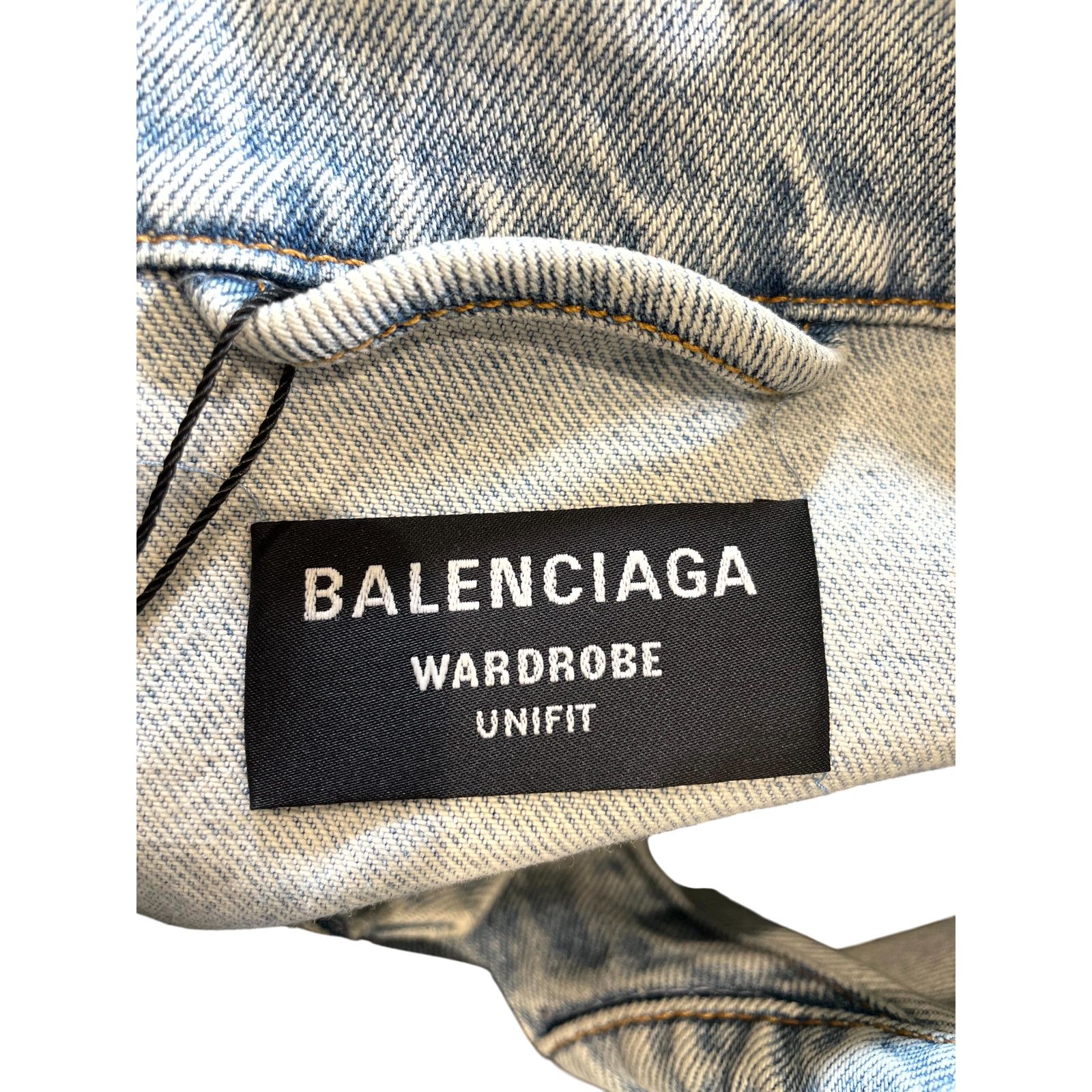Balenciaga Balenciaga Logo Metal Denim Lightwash Jacket Size US L / EU 52-54 / 3 - 3 Thumbnail