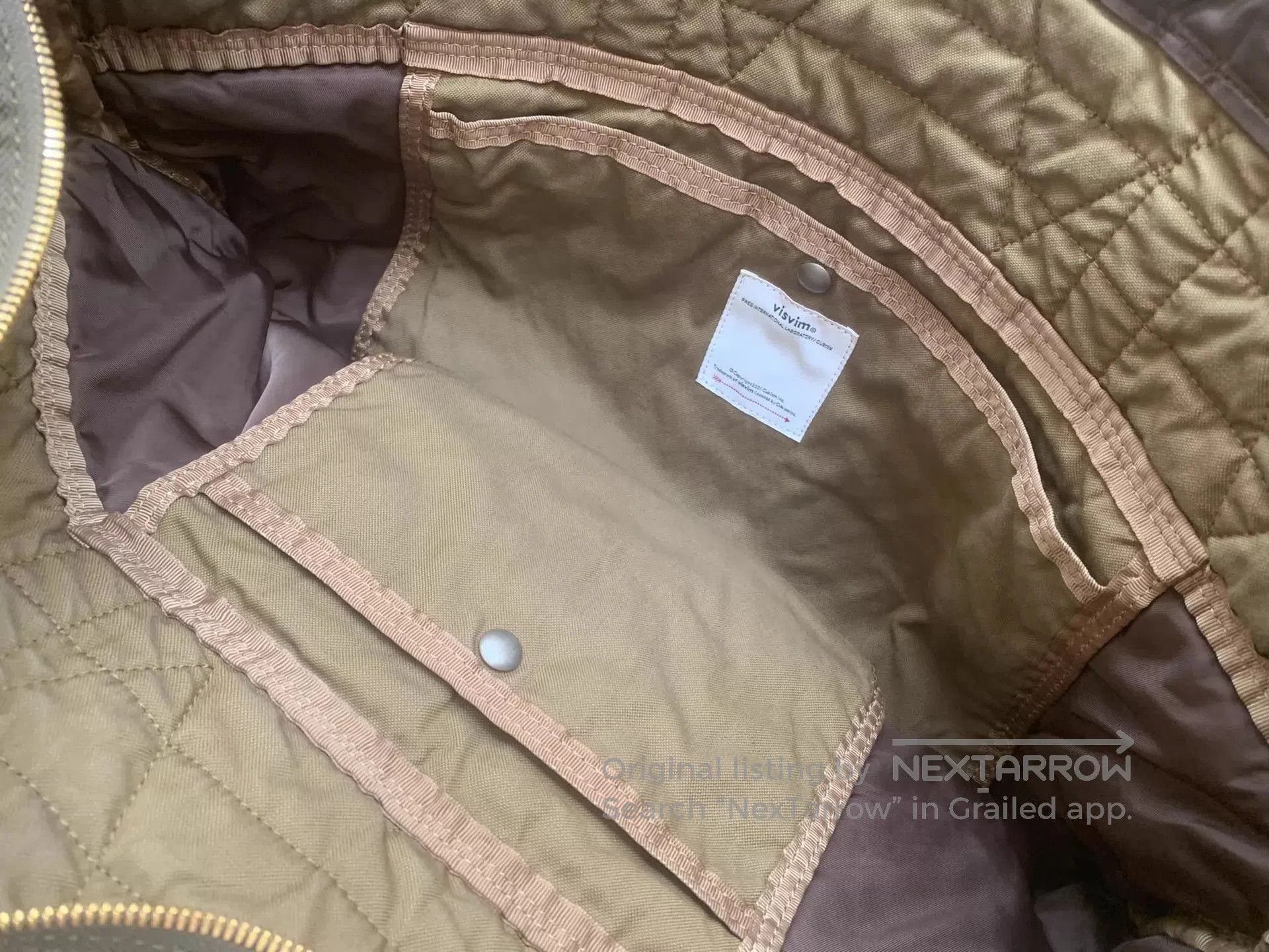 Visvim Beige Quilted Tote Bag with Structured Straps. Size ONE SIZE - 6 Thumbnail