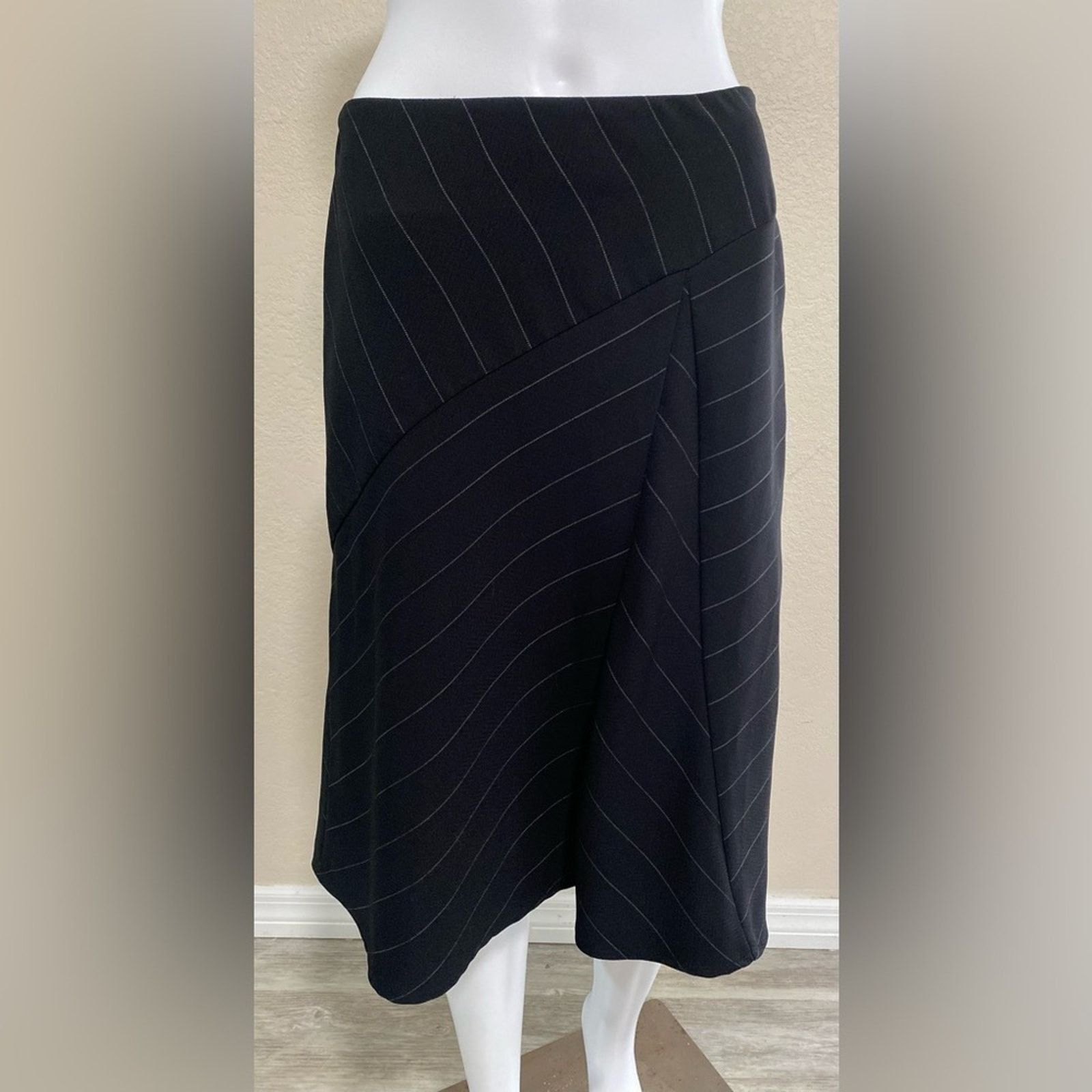 Other New York & Company | Pinstriped A Line Flair Midi Skirt | 4 Size 27" / US 4 / IT 40 - 1 Thumbnail