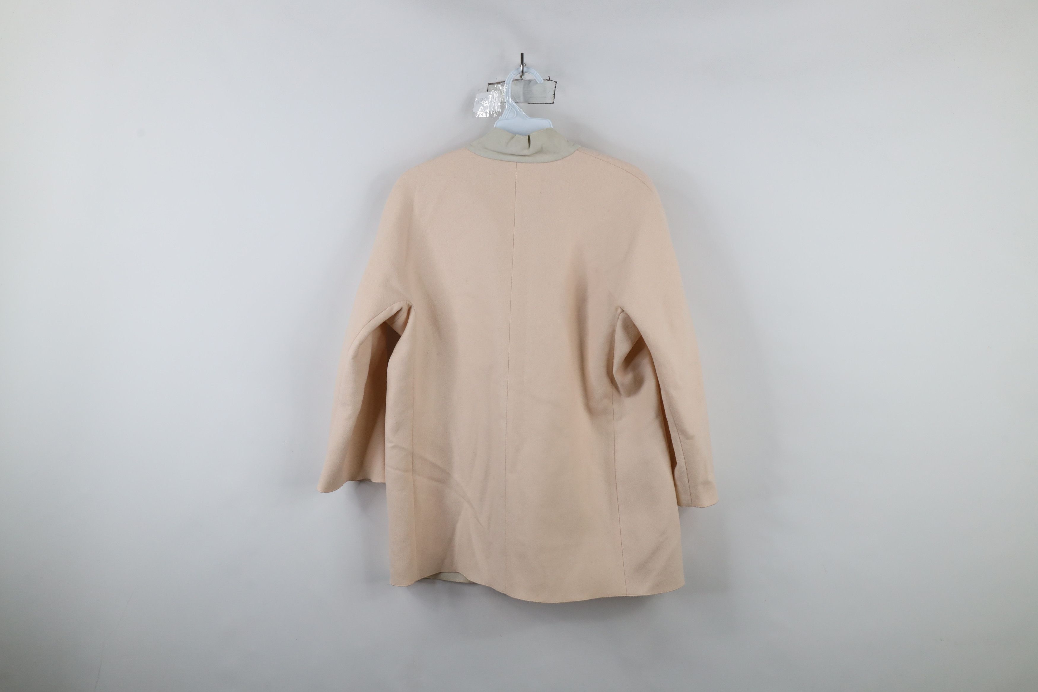 Fabiana Filippi × Vintage Fabiana Felippi Wool Chamois Leather Trim Big Button Jacket Size S / US 4 / IT 40 - 12 Thumbnail