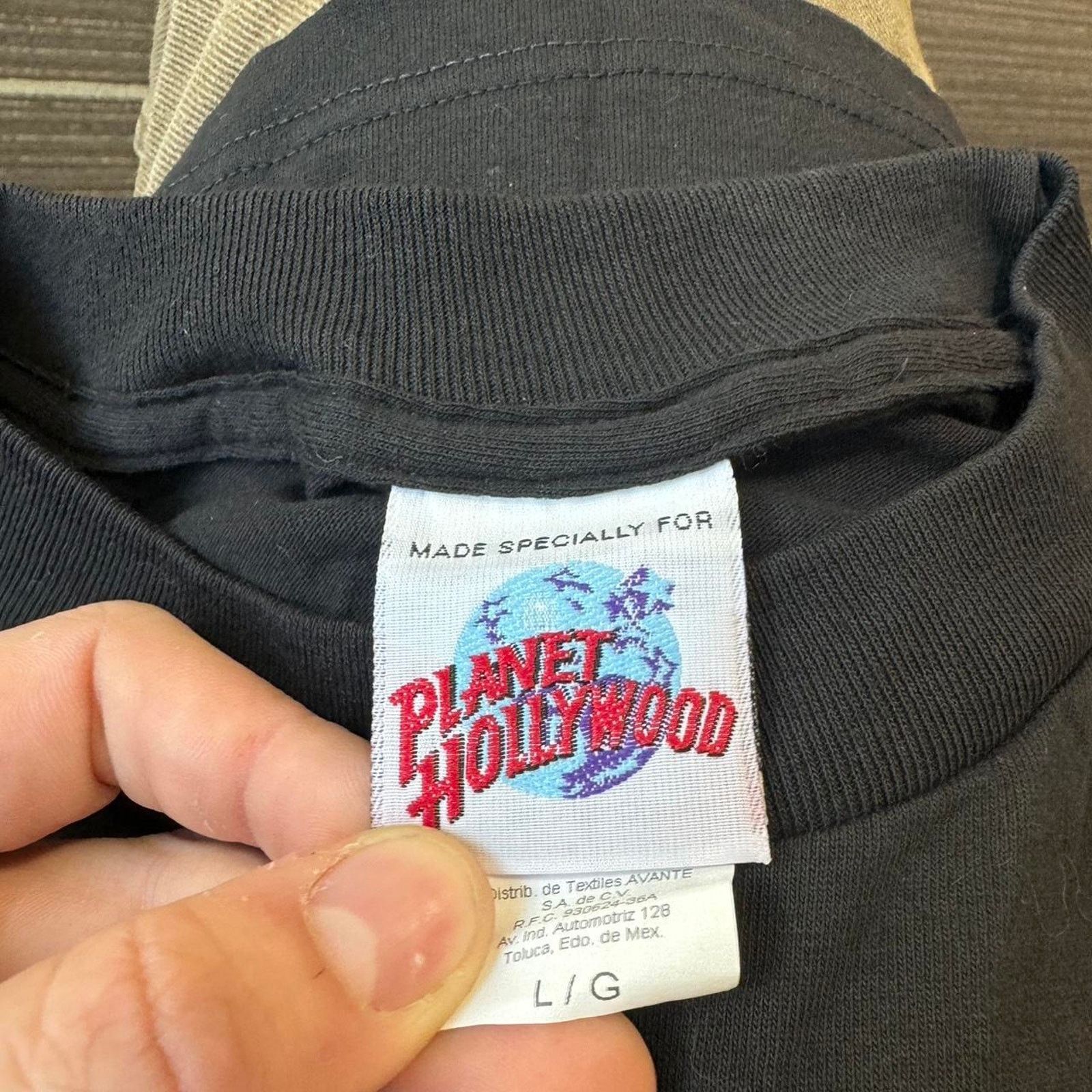 Planet Hollywood × Vintage Vintage y2k Black Planet Hollywood Nassau Bahamas t-shirt Size US L / EU 52-54 / 3 - 3 Thumbnail