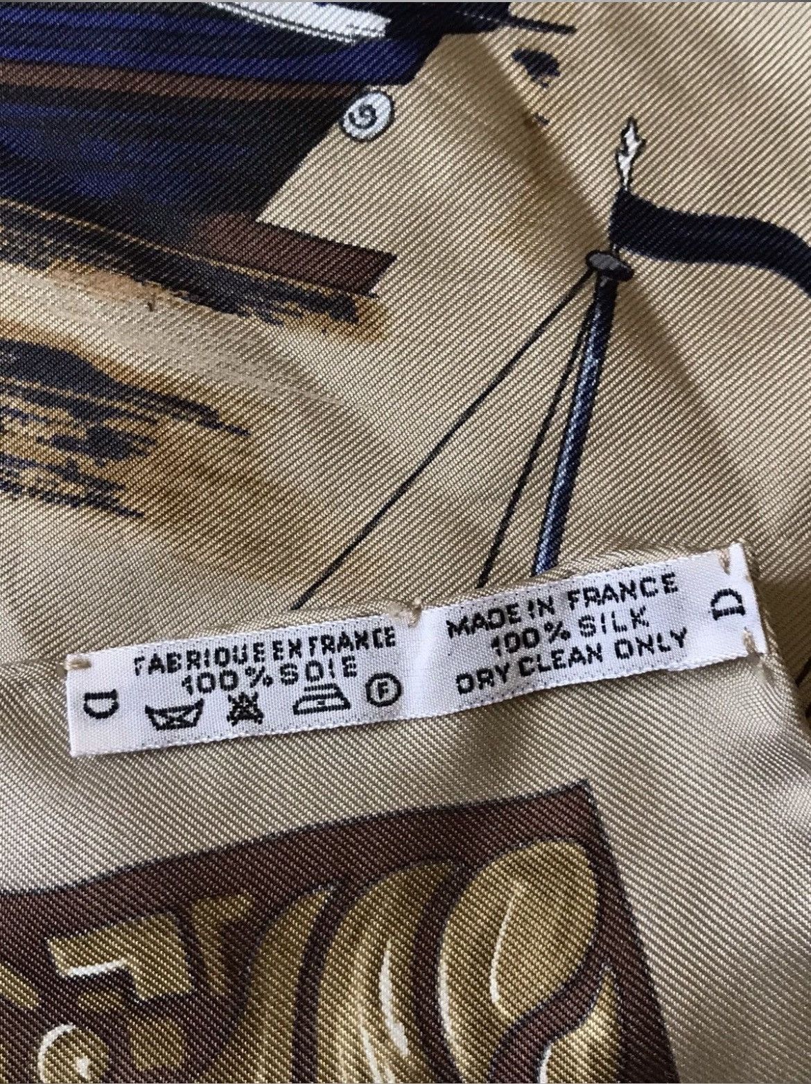 Hermes Hermes Ship Design by F. de La Pierrere Silk Scarf Size ONE SIZE - 4 Thumbnail