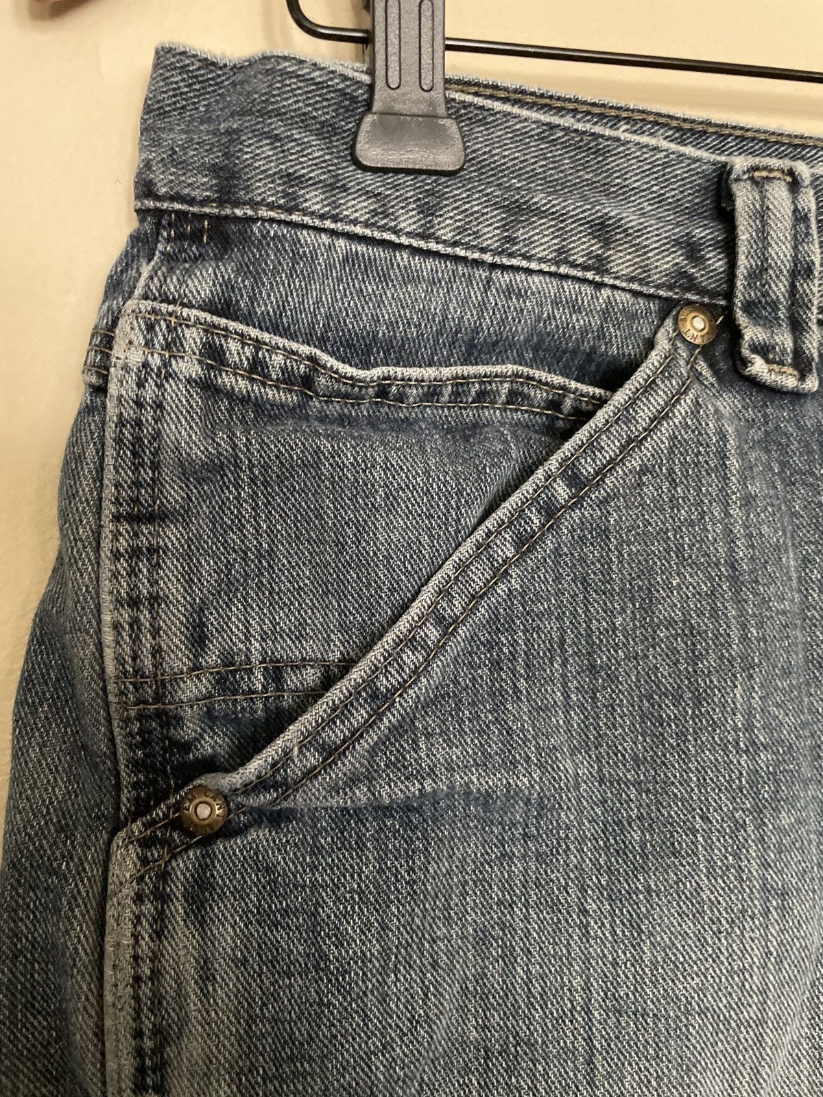 Lee × Vintage Lee Dungarees Blue Jean Denim Carpenter Shorts Jorts 33” 🔥👀 Size US 33 - 7 Thumbnail