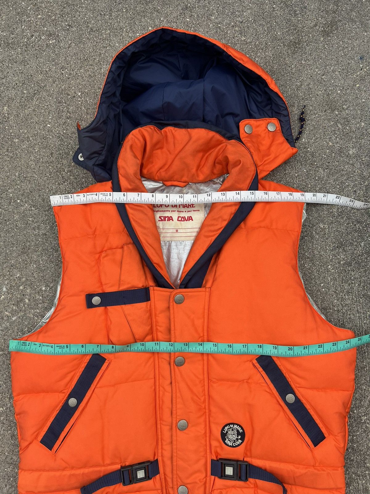 Vintage Vintage Lupo De Mare Sina Cova Orange Down Puffer Vest Size US M / EU 48-50 / 2 - 3 Thumbnail