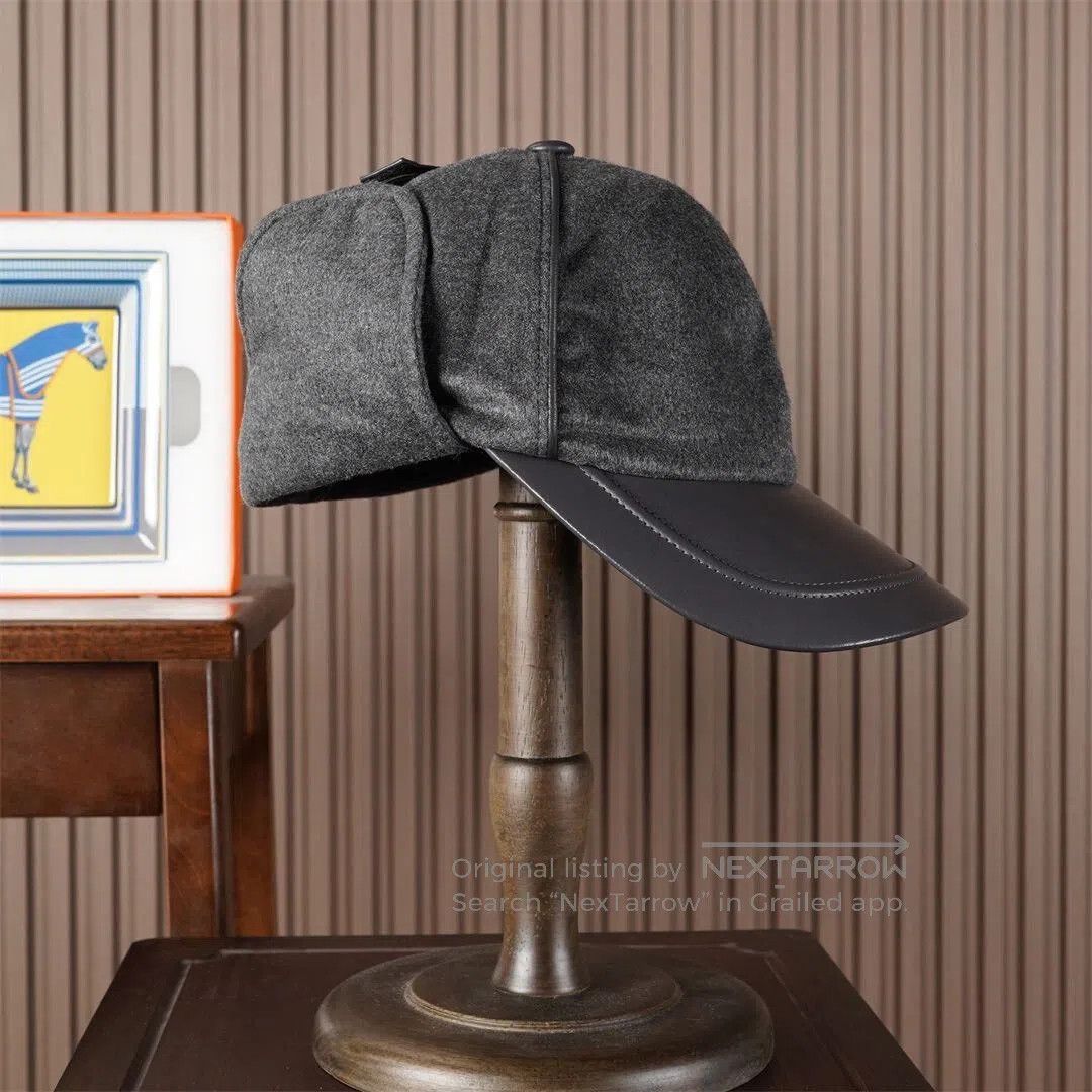 Zilli ZILLI Grey Baseball Cap with Leather Details. Size ONE SIZE - 1 Thumbnail