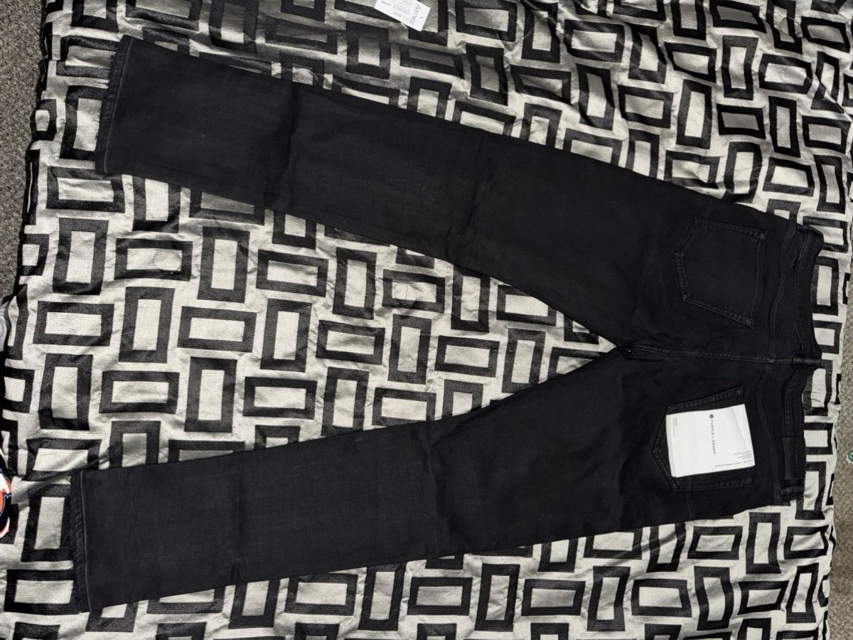 Purple Brand P001 Black Resin Skinny Jeans Size US 38 / EU 54 - 4 Thumbnail