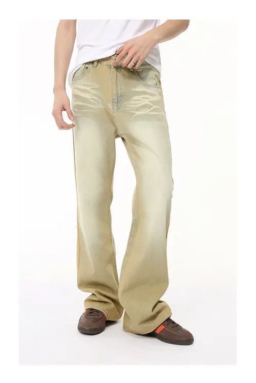 Other Distressed yellowed vintage flared washed jeans Size US 32 / EU 48 - 3 Thumbnail