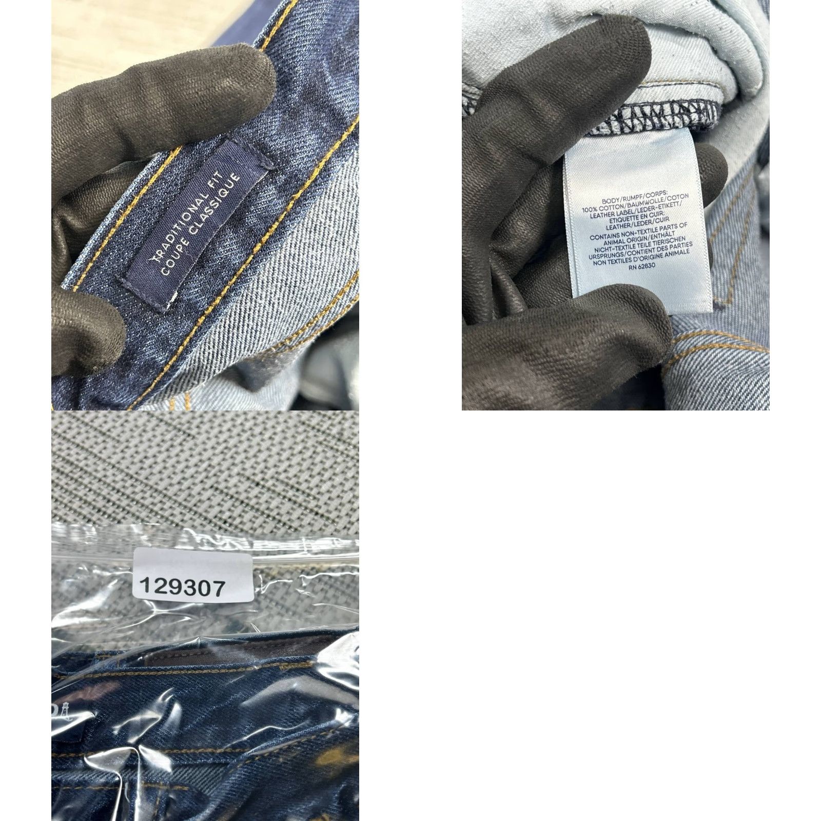 Lands' End Lands' End Square Rigger Jeans Mens 34 Blue Denim Regular Fit 5-Pocket 34x33 Mid Rise Straight Jeans Size US 34 / EU 50 - 8 Thumbnail