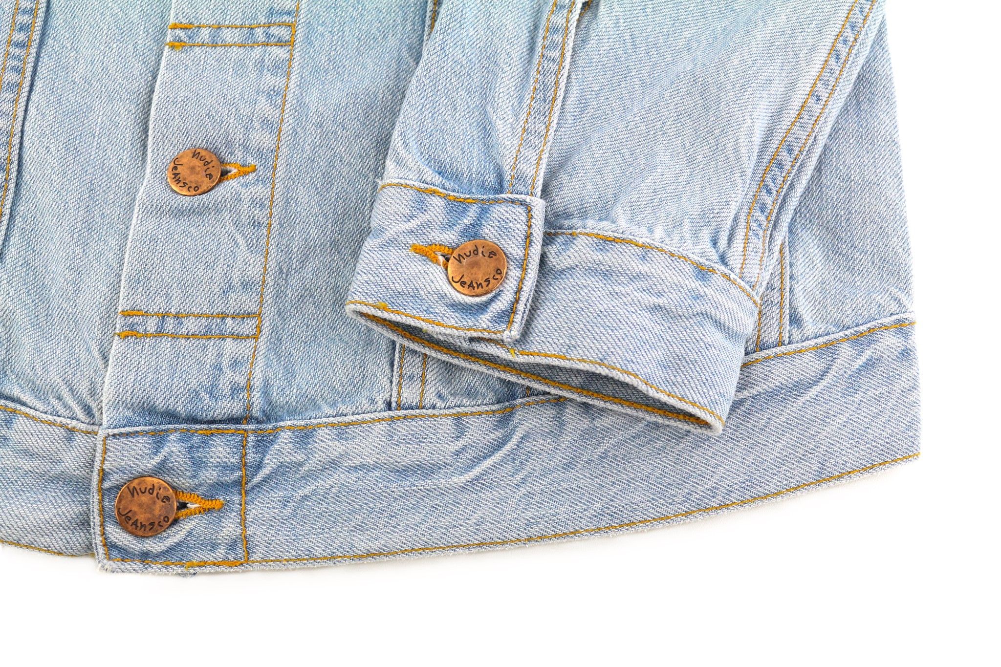 Nudie Jeans PERRY S Organic Saltwater Shades Polo Denim Jacket 82445 Size US S / EU 44-46 / 1 - 5 Thumbnail