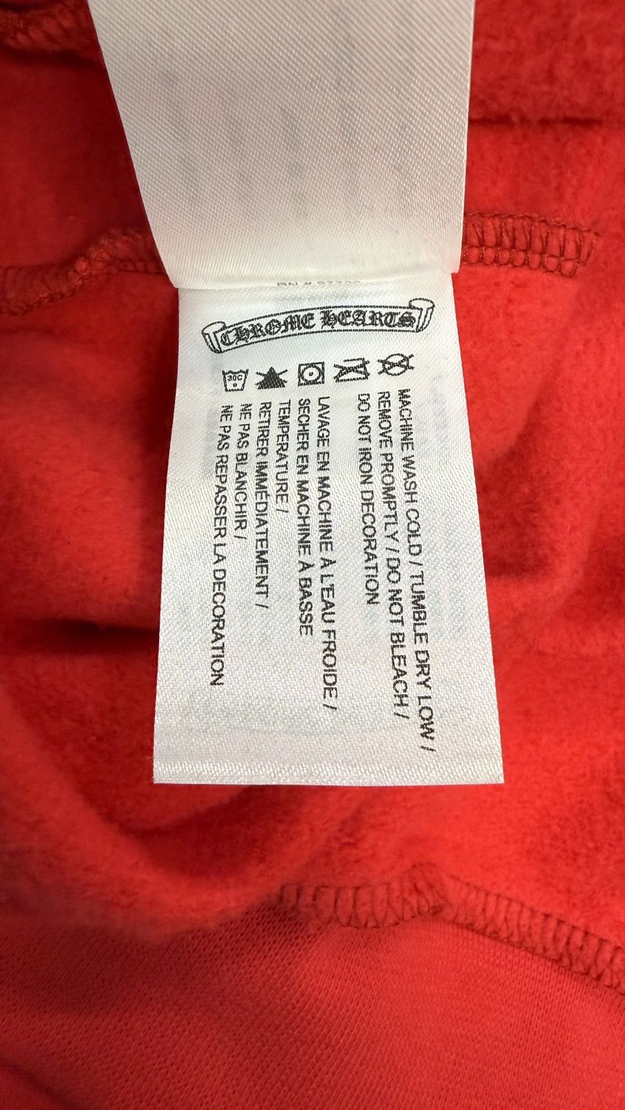 Chrome Hearts CHROME HEARTS SCROLL LOGO HOODIE 'RED' Size US M / EU 48-50 / 2 - 10 Thumbnail
