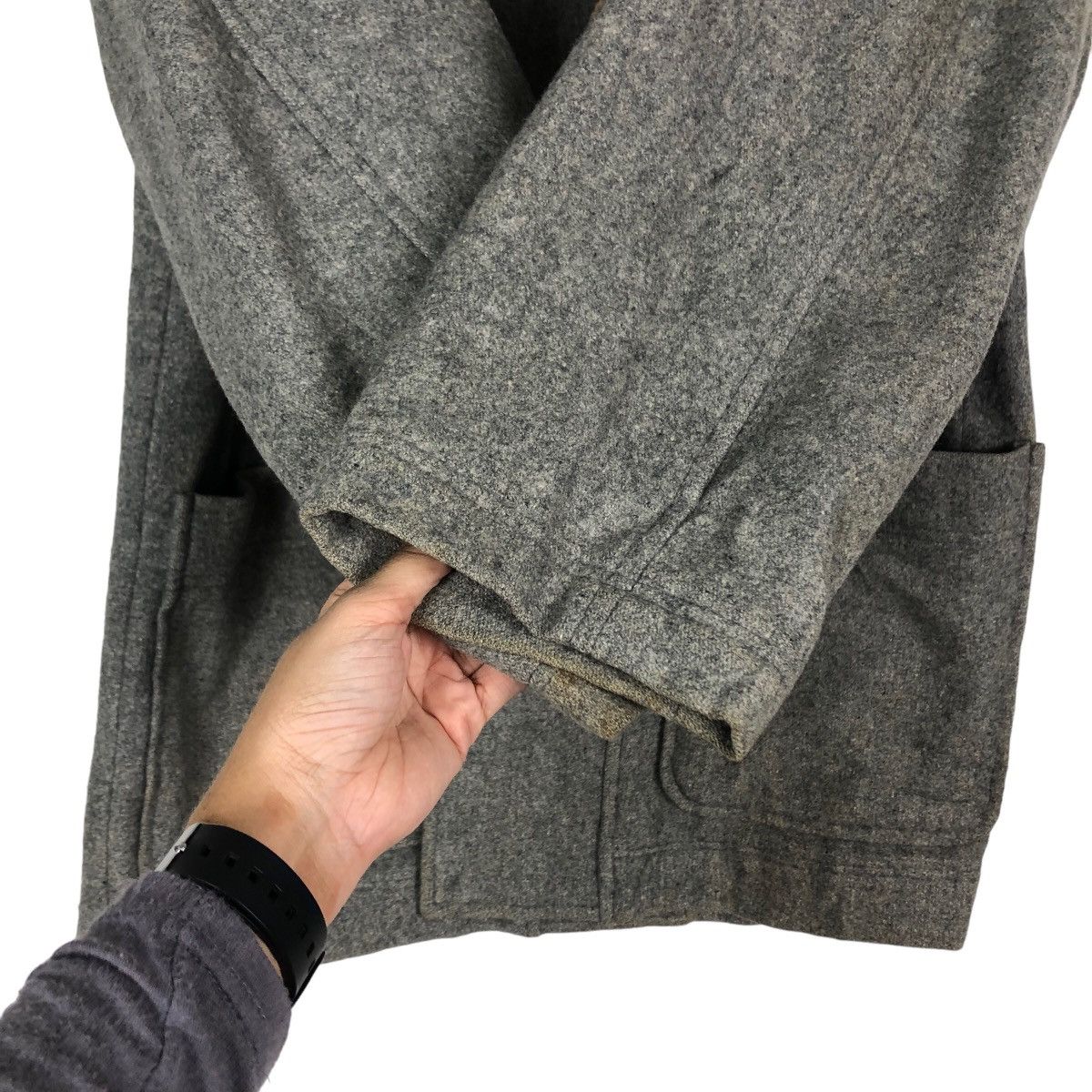 Japanese Brand 🔥Vintage Wool Chore Jacket Off Road Japan Made Wood Button Size US M / EU 48-50 / 2 - 15 Thumbnail