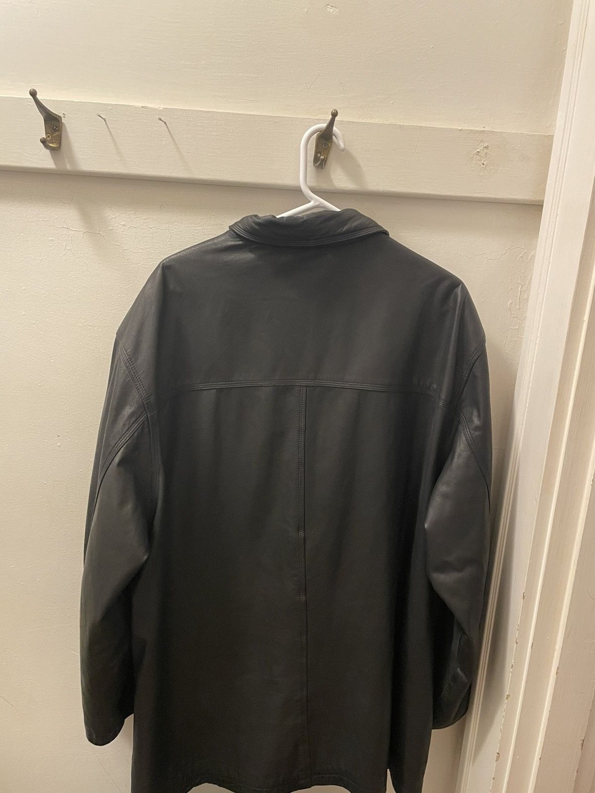 Japanese Brand × Vintage Vintage black leather jacket, size xl Size US XL / EU 56 / 4 - 2 Thumbnail