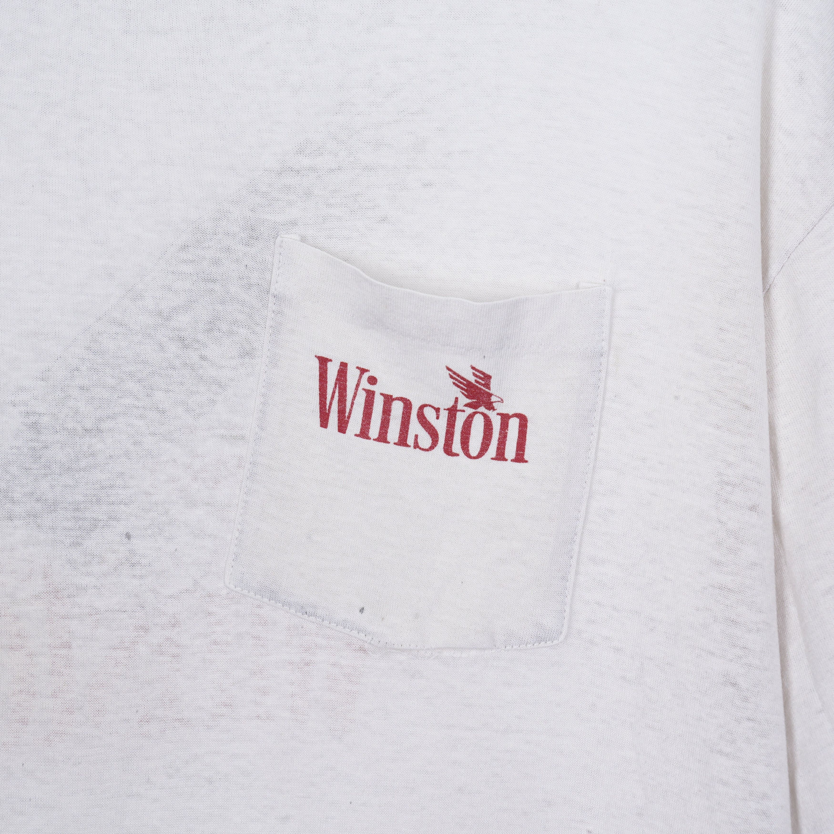 Vintage WHITE WINSTON TEE Size US L / EU 52-54 / 3 - 3 Thumbnail