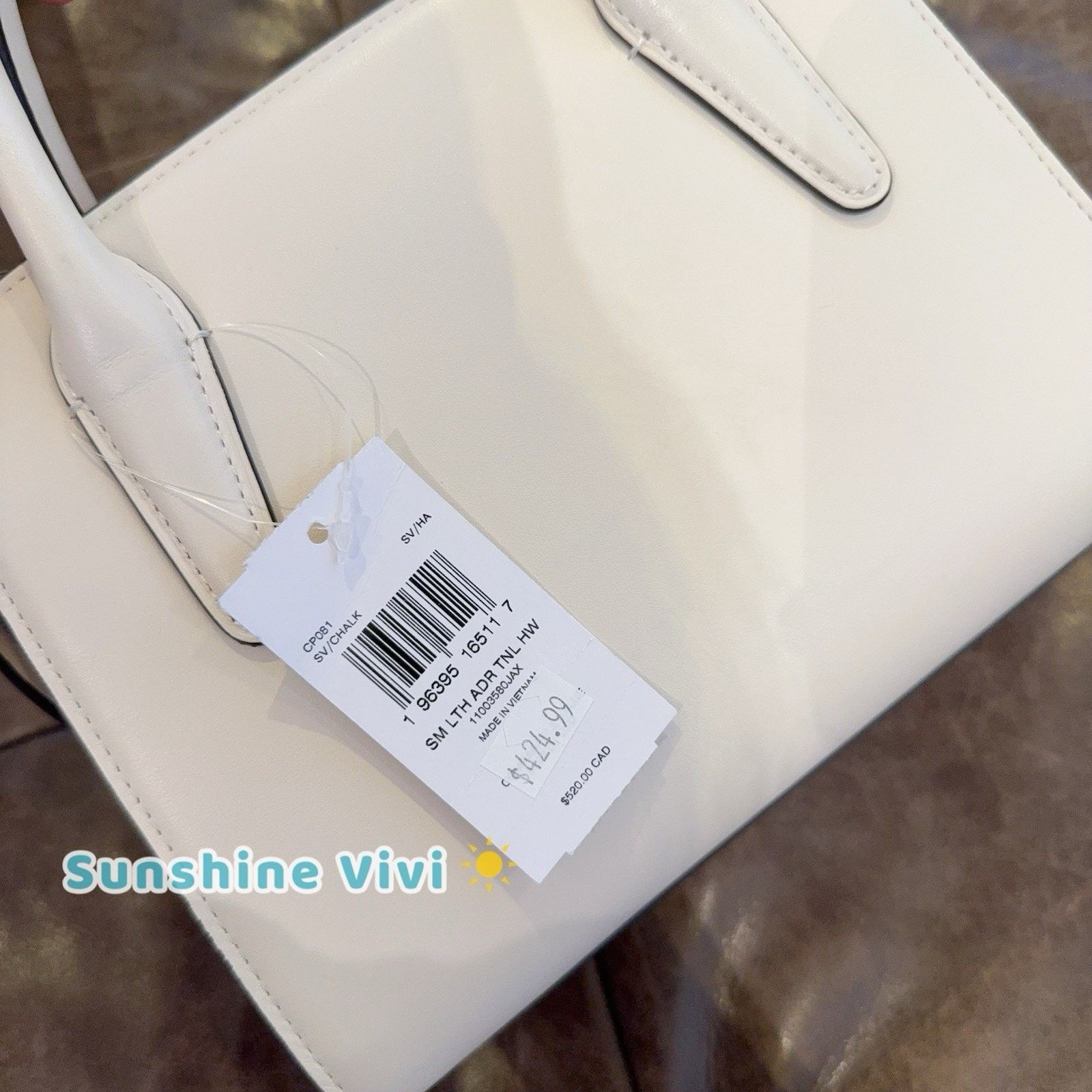 Coach New COACH Andrea Carryall Shoulder Bag Leather CP081 Chalk Size ONE SIZE - 4 Thumbnail