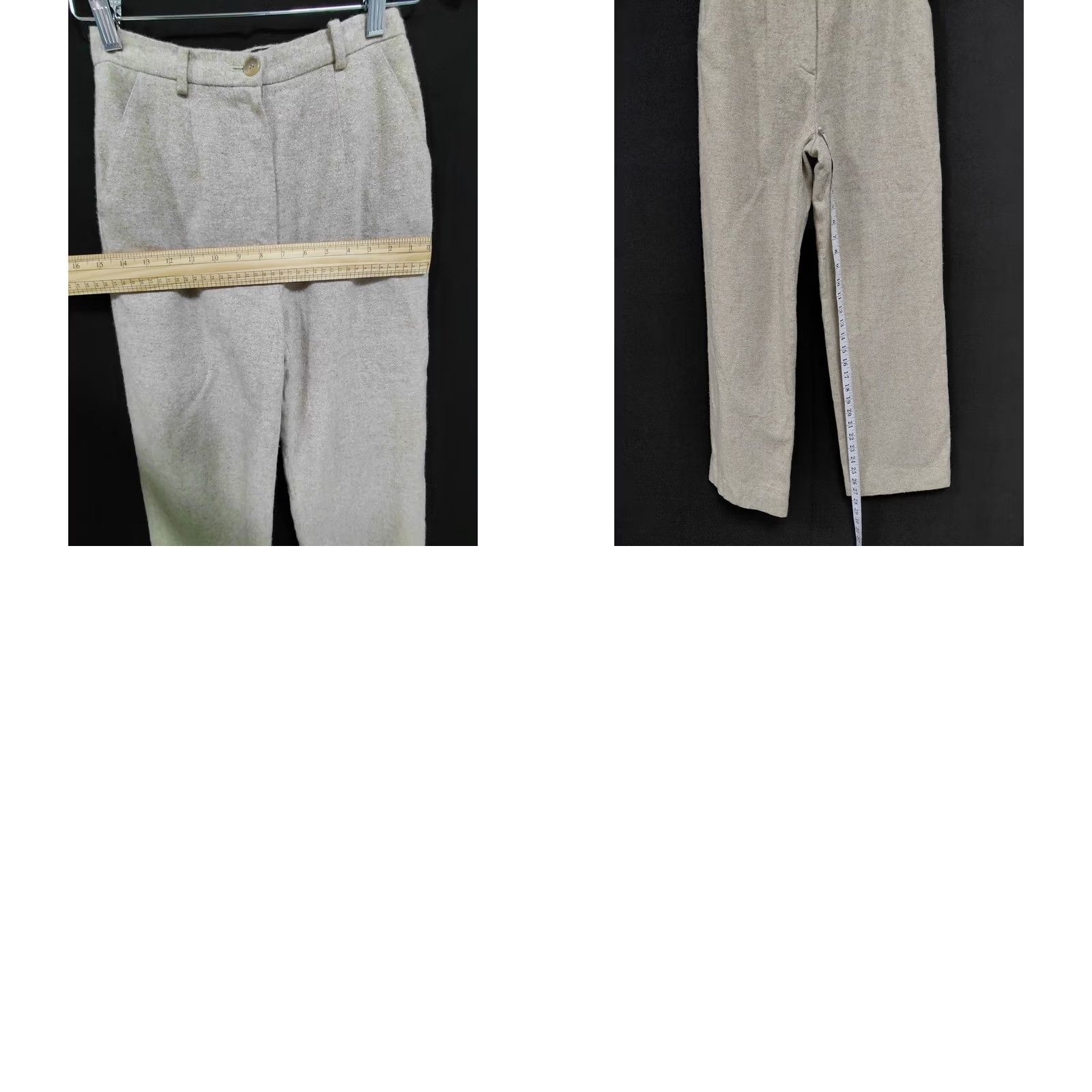 Vintage Avantgarde Pants Women Size 4 Beige 100% Wool Size 27" / US 4 / IT 40 - 8 Thumbnail