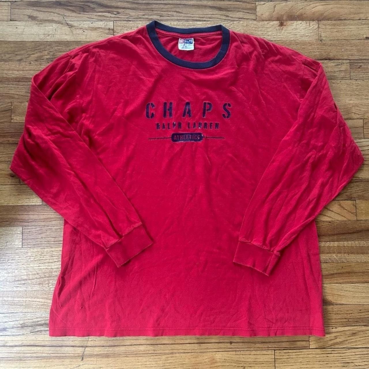 Chaps Ralph Lauren Vintage 90s Chaps Ralph Lauren "Athletics" Long-Sleeve Tee Size US XL / EU 56 / 4 - 1 Thumbnail