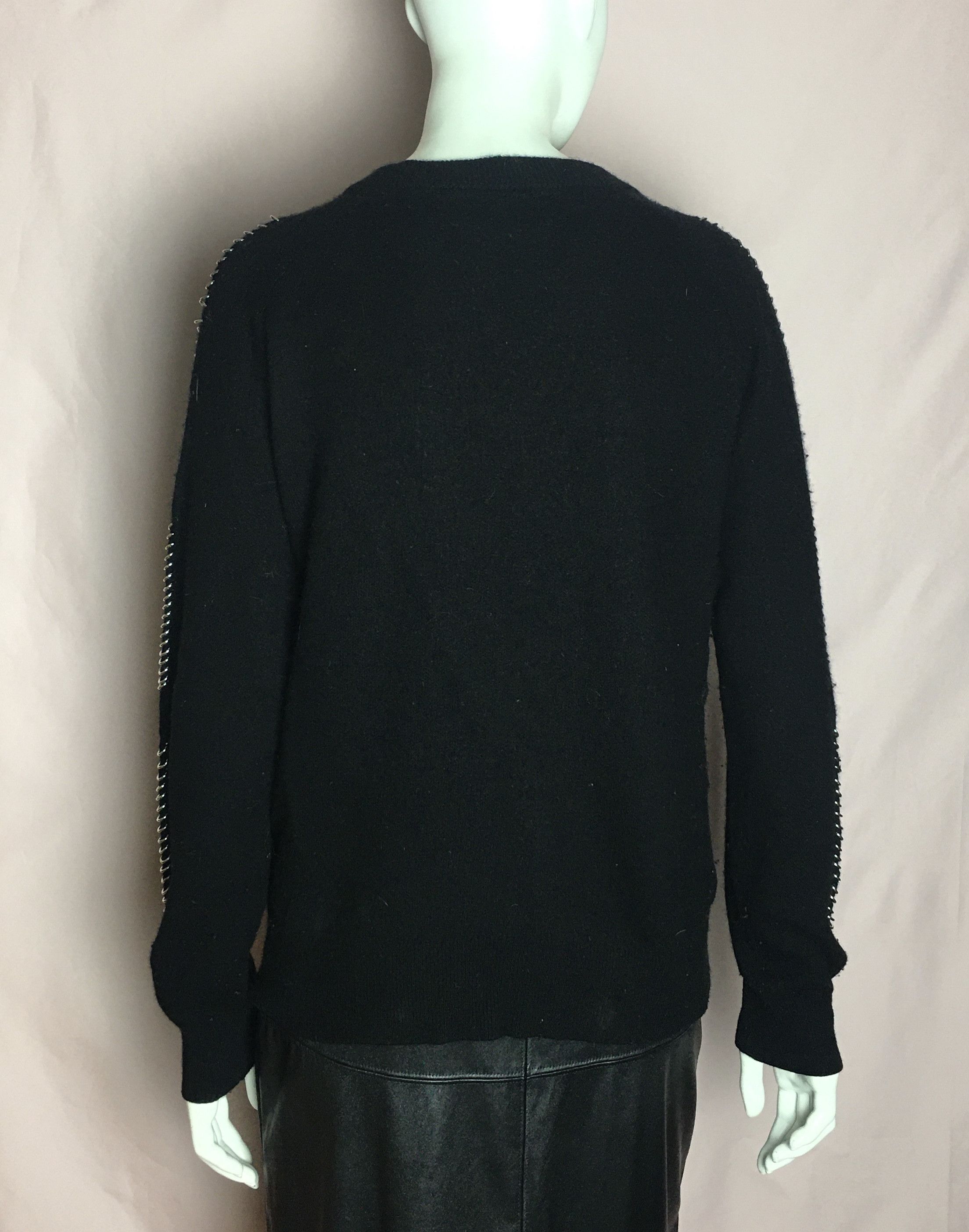 The Kooples The Kooples Pierced Wool Cashmere Blend Sweater Black Size 3 Size M / US 6-8 / IT 42-44 - 6 Thumbnail