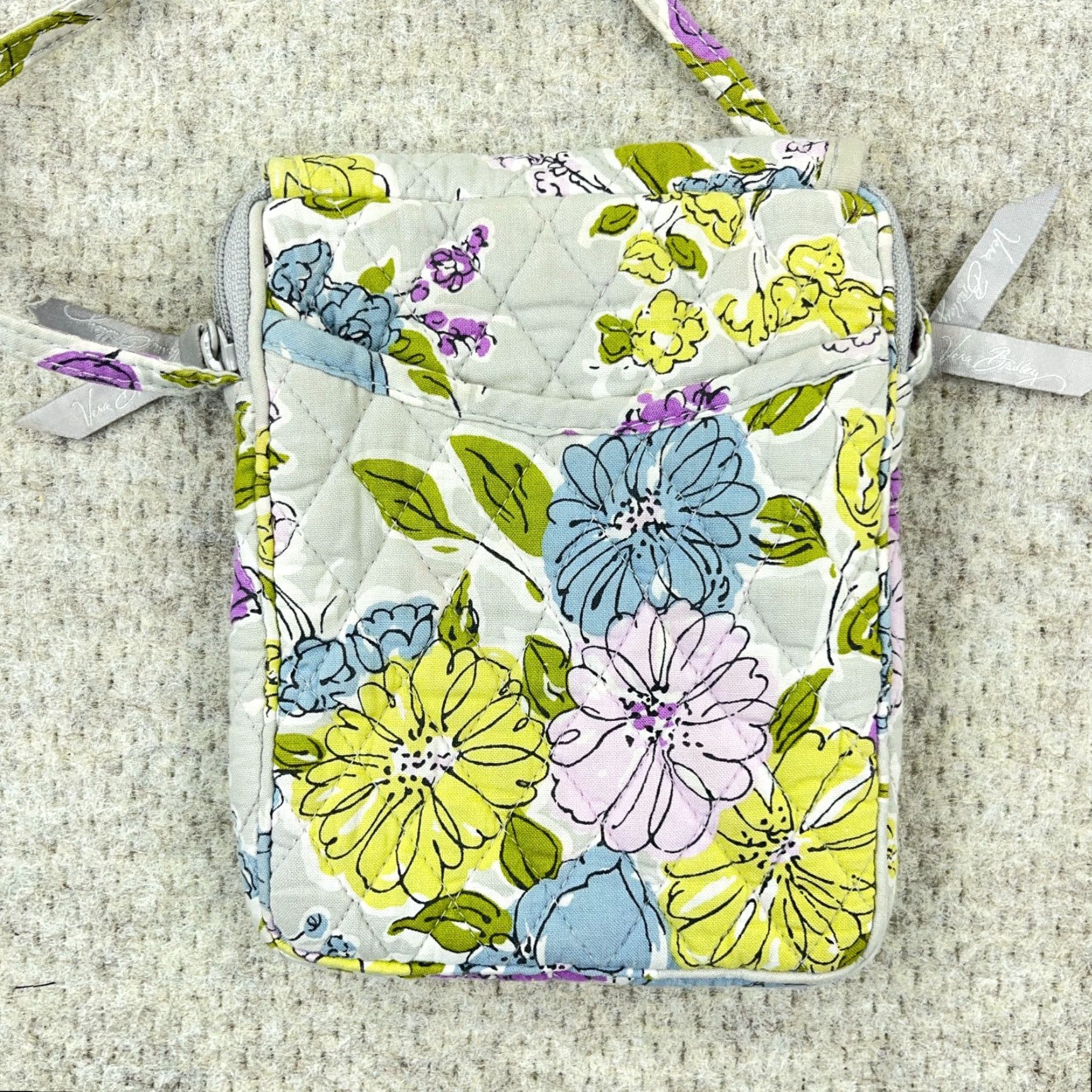 Vera Bradley Vera Bradley Hipster Mini Crossbody Purse Watercolor Gray Purple VTG Y2K 6"x7" Womens Size ONE SIZE - 4 Thumbnail