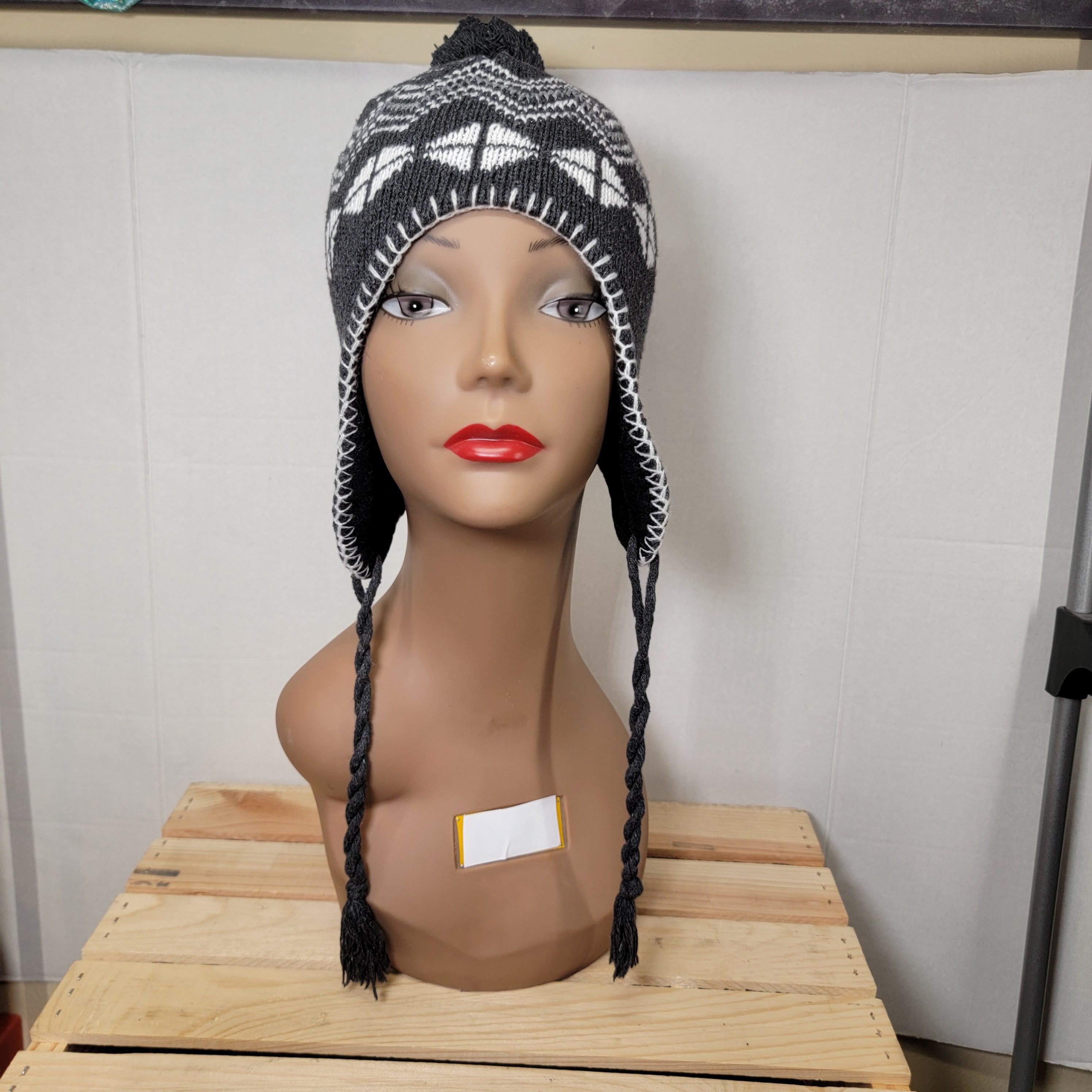 Other Dark Grey Knit Trapper Hat / Beanie Size ONE SIZE - 2 Thumbnail