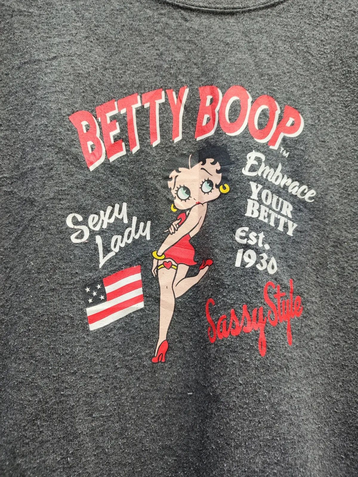 Japanese Brand Betty Boop Graphic Sweatshirt – Japan Exclusive Print (2021) Size US M / EU 48-50 / 2 - 4 Thumbnail