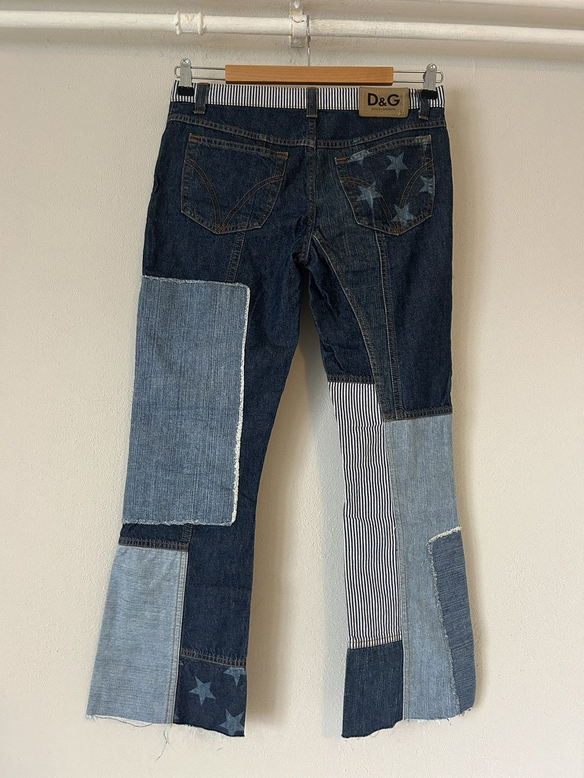 Dolce & Gabbana D&G Dolce & Gabbana Patchwork Star and Stripe Jeans Size US 30 / EU 46 - 9 Thumbnail