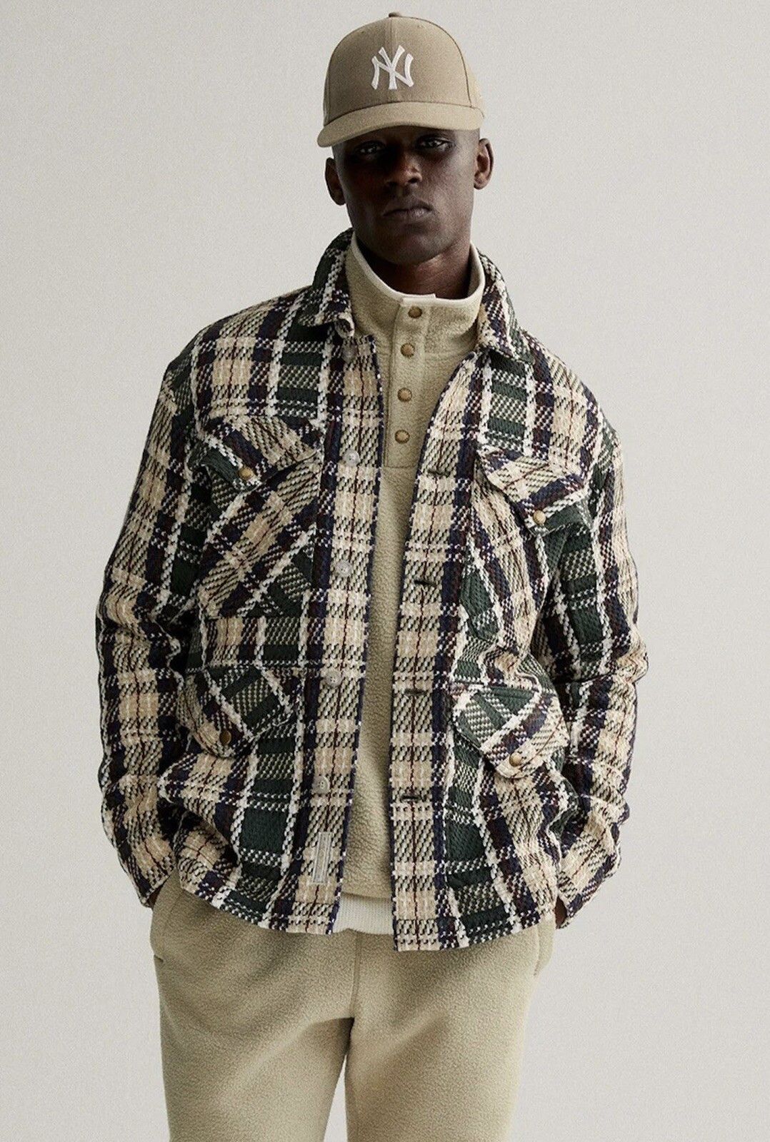 Aime Leon Dore Plaid Overshirt Rosin Combo Size US L / EU 52-54 / 3 - 7 Thumbnail
