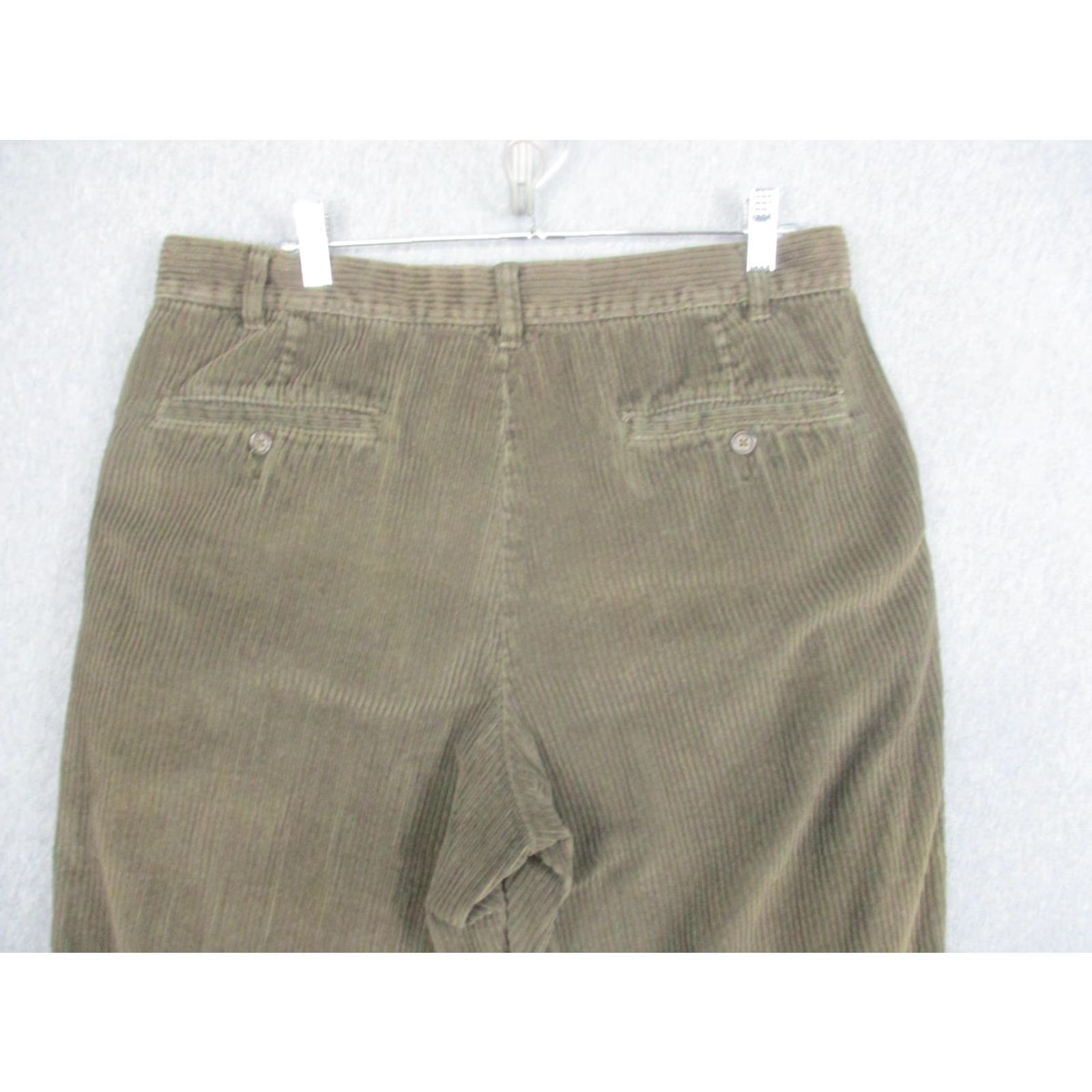 Eddie Bauer VINTAGE Eddie Bauer Pants Mens 35x34 Chino Corduroy Brown Pleated Straight Leg N/A Size US 35 - 7 Thumbnail