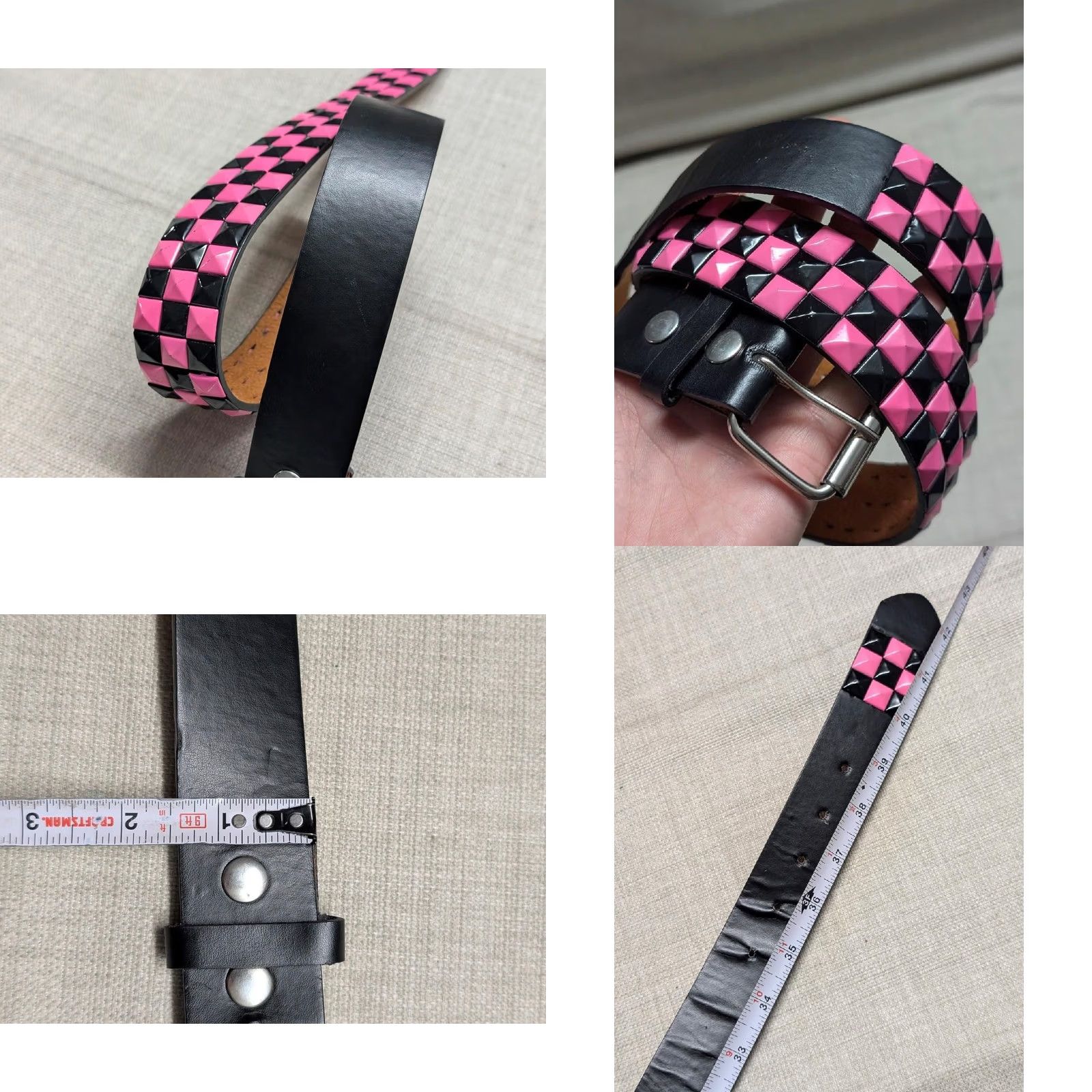 Hot Topic VINTAGE pink NIKEL? belt no Size 36 - 9 Thumbnail