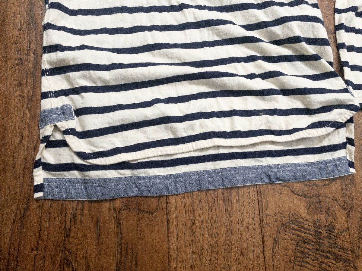 Junya Watanabe Striped White/Navy Long Sleeve T-Shirt Size US M / EU 48-50 / 2 - 5 Thumbnail