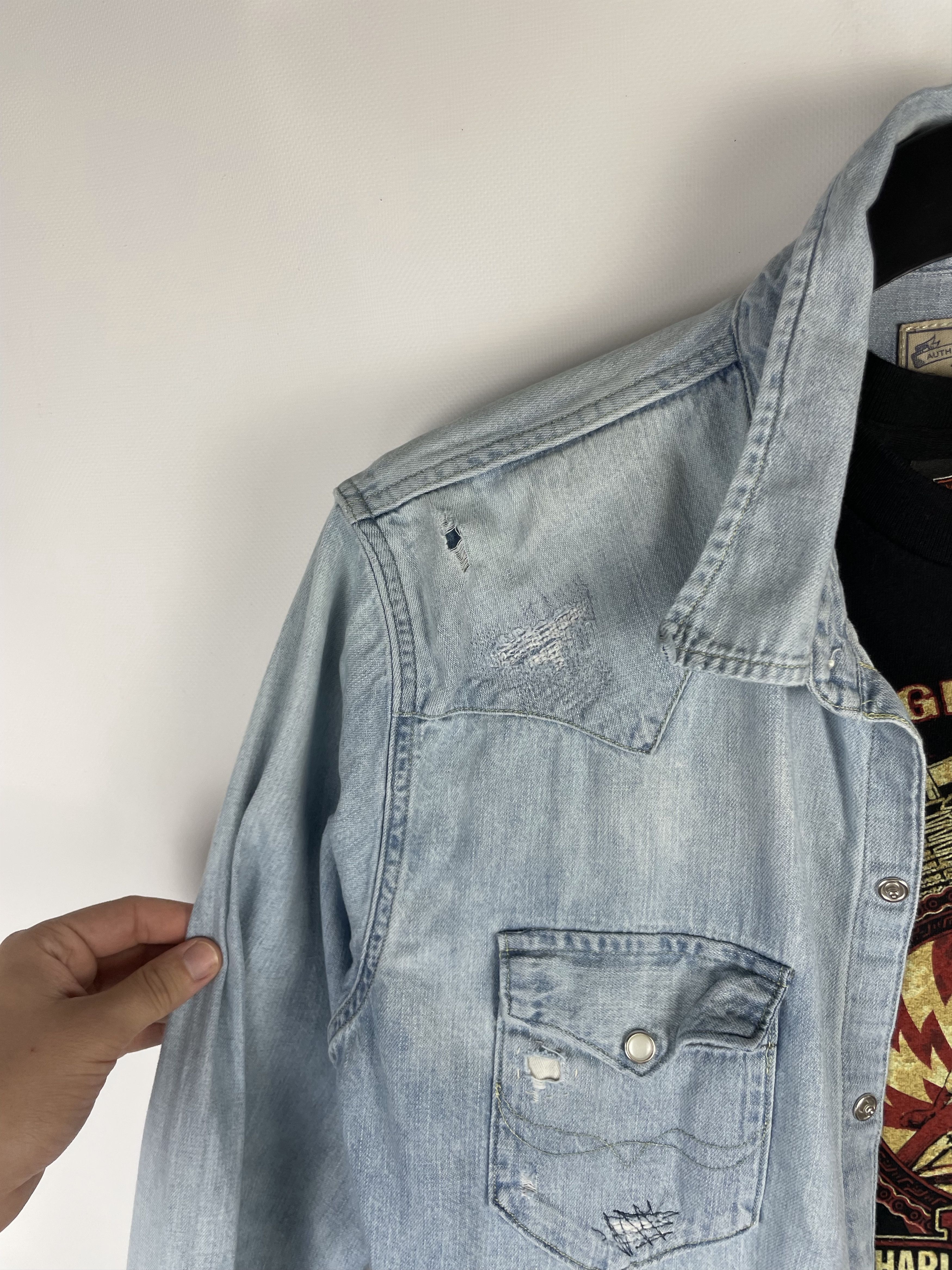 Polo Ralph Lauren Polo Ralph Lauren Vintage Mens Denim Shirt Size US L / EU 52-54 / 3 - 5 Thumbnail