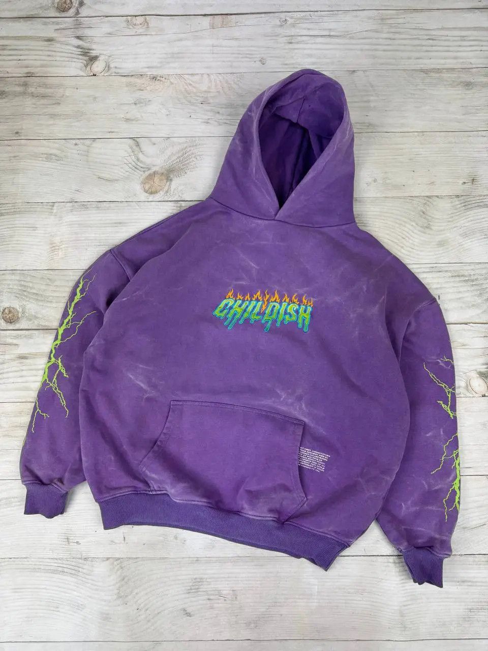 Vintage Childish Hoodie TGF Purple Lightning Racing Motors VIntage Size US M / EU 48-50 / 2 - 1 Thumbnail