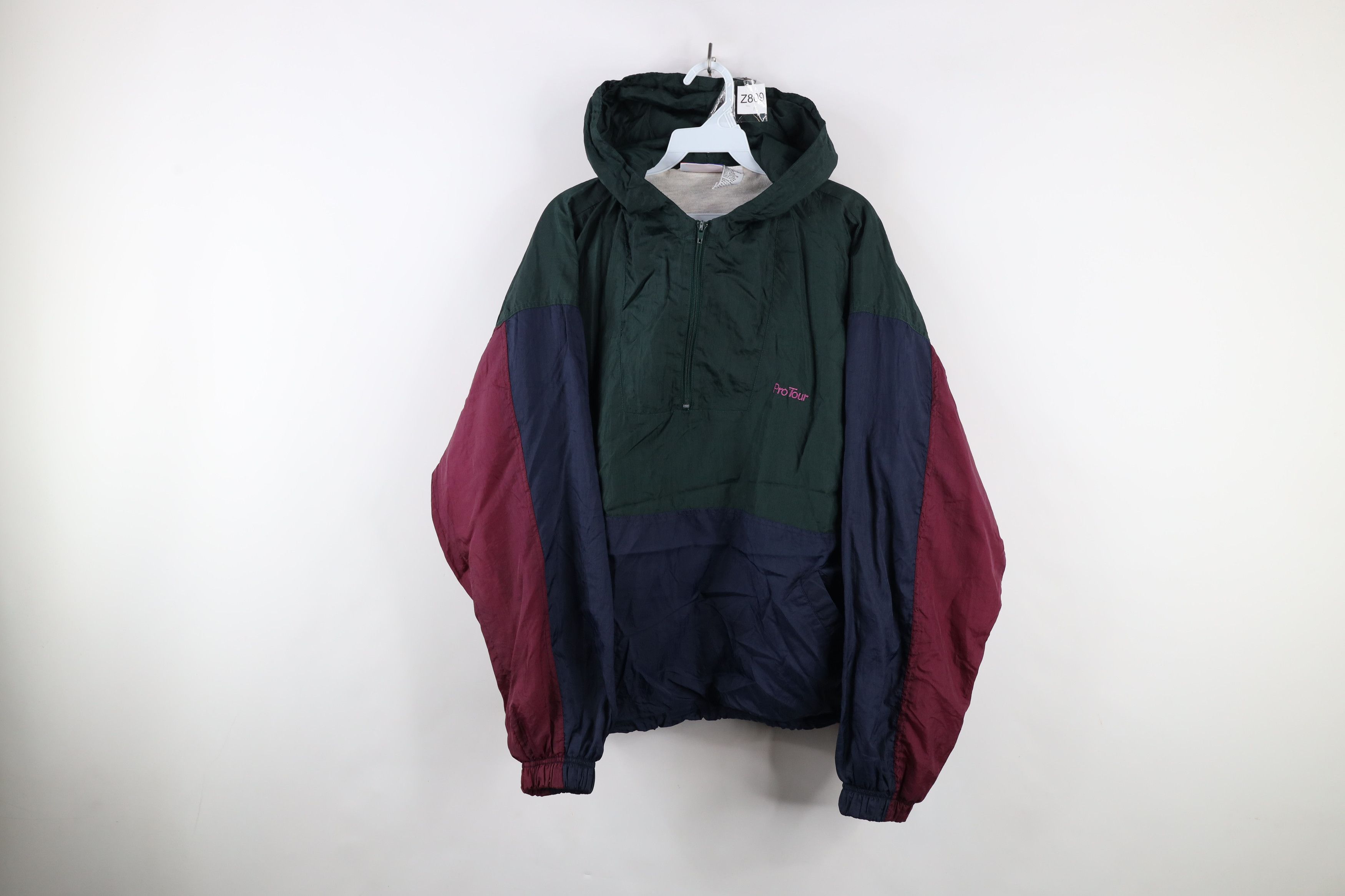 Vintage Vintage 90s Streetwear Half Zip Hooded Windbreaker Jacket Size US L / EU 52-54 / 3 - 1 Thumbnail