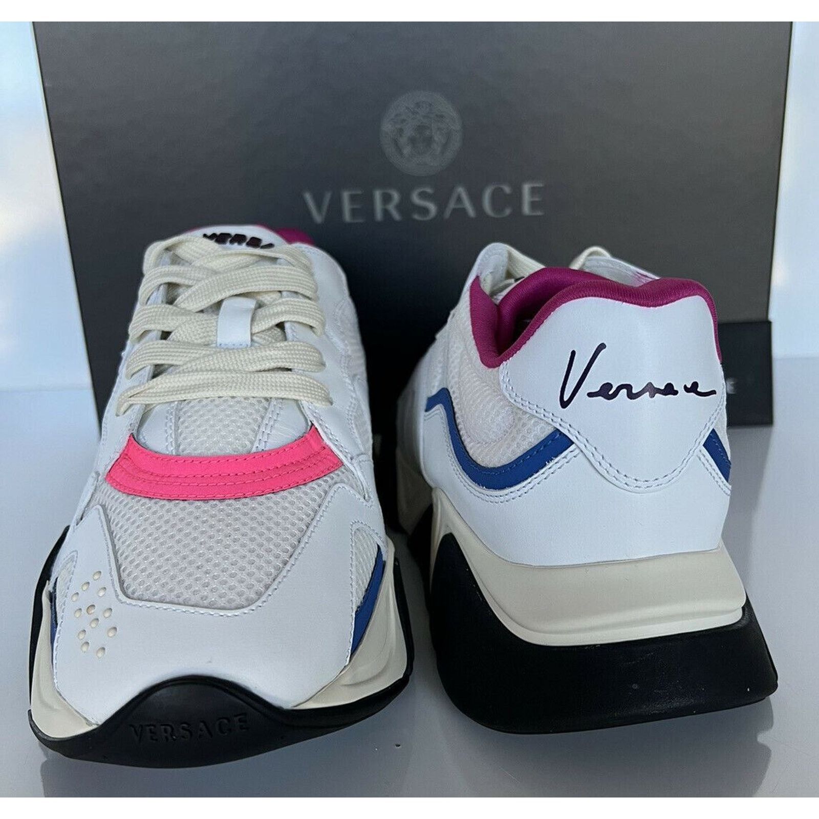 Versace VERSACE SQUALO WHITE MULTI TRAINERS Sneakers 10 US (40 Euro) Size US 10 / IT 40 - 8 Thumbnail