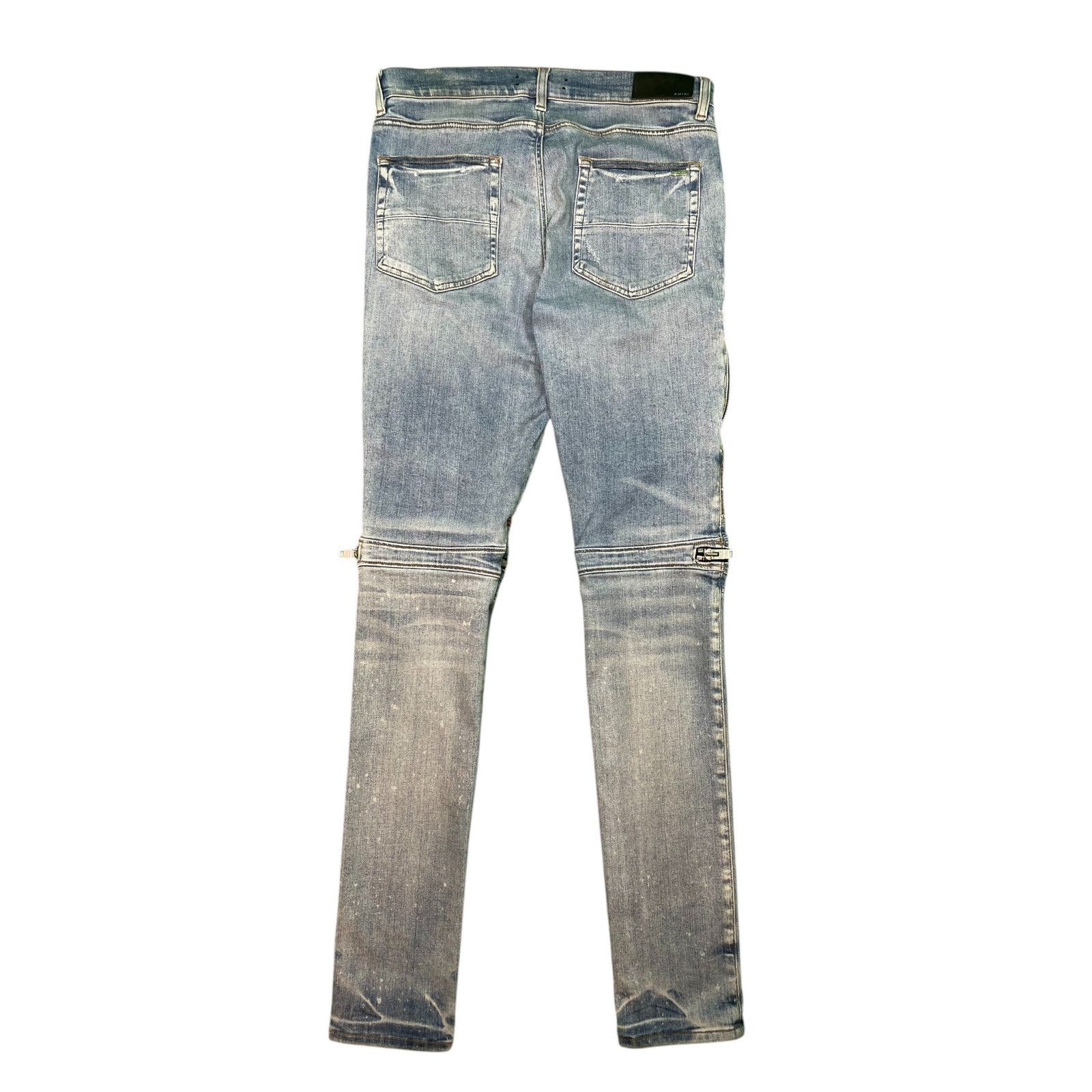 Amiri Amiri MX2 Brown Paisley Patch Light Wash Blue Jeans Size US 33 - 2 Thumbnail