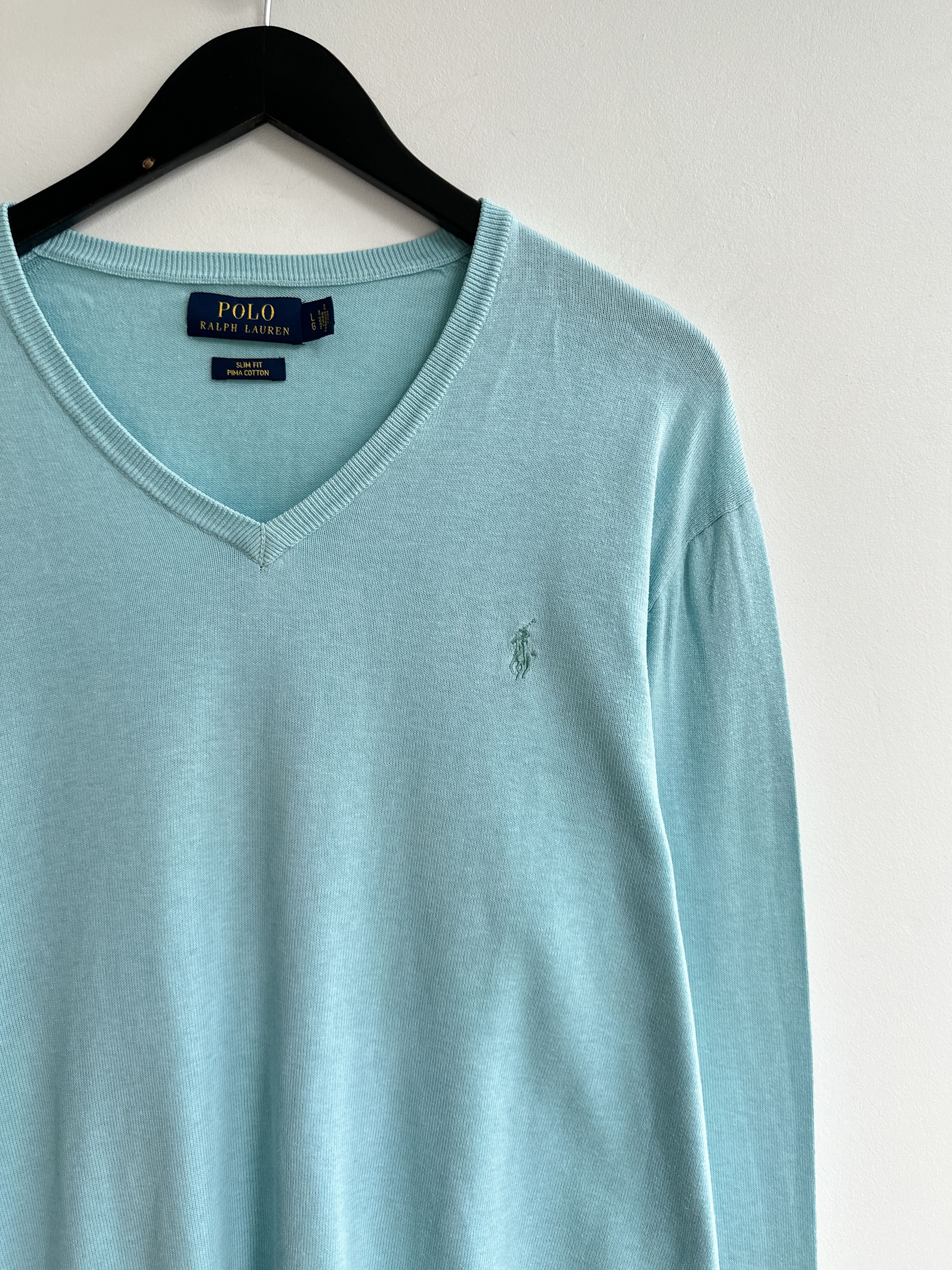 Polo Ralph Lauren Polo Ralph Lauren V Neck Jumper Sweater Pullover Size US L / EU 52-54 / 3 - 3 Thumbnail
