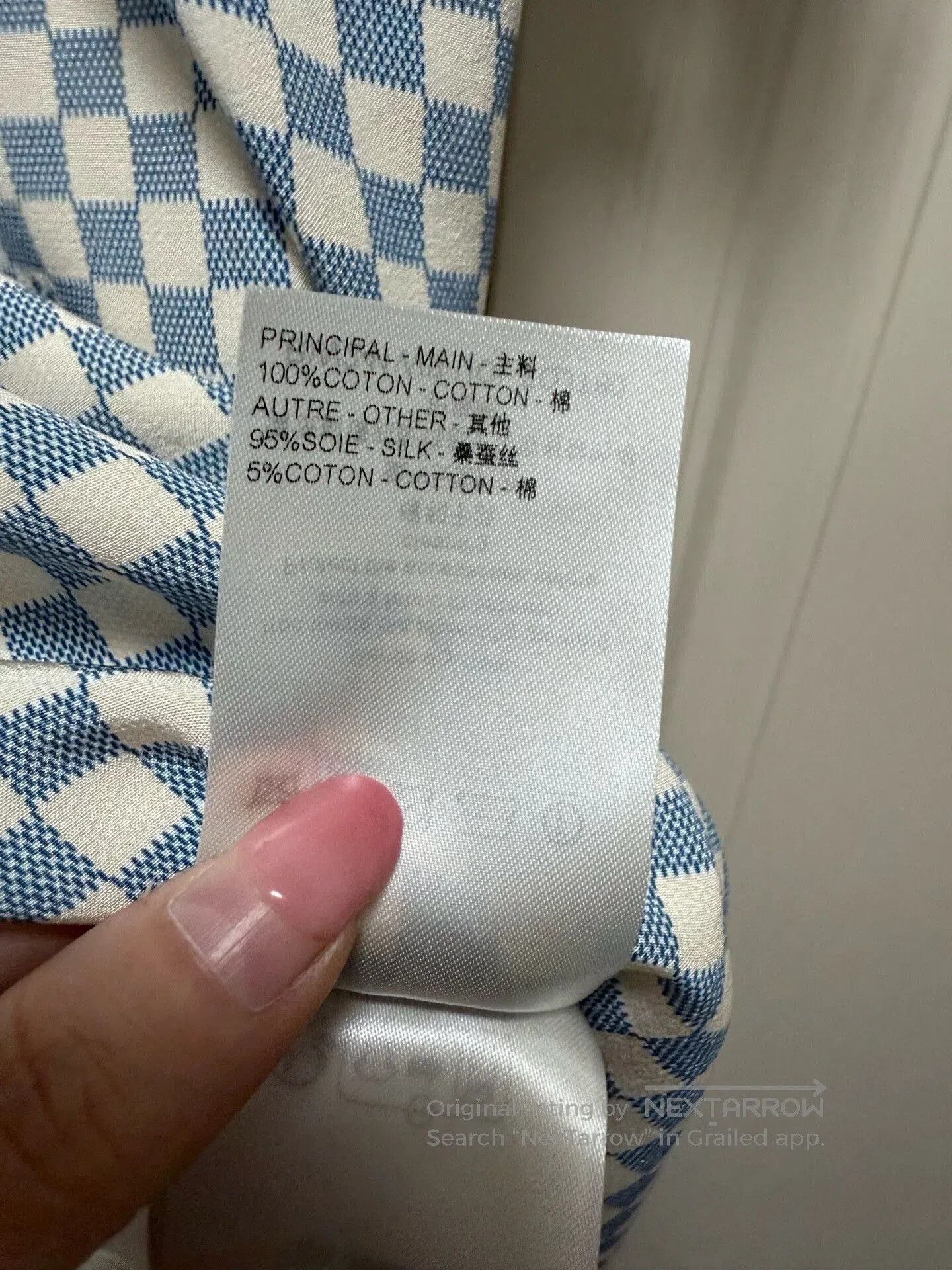 Louis Vuitton Louis Vuitton Blue White Check Short Sleeve T. Size US S / EU 44-46 / 1 - 3 Thumbnail