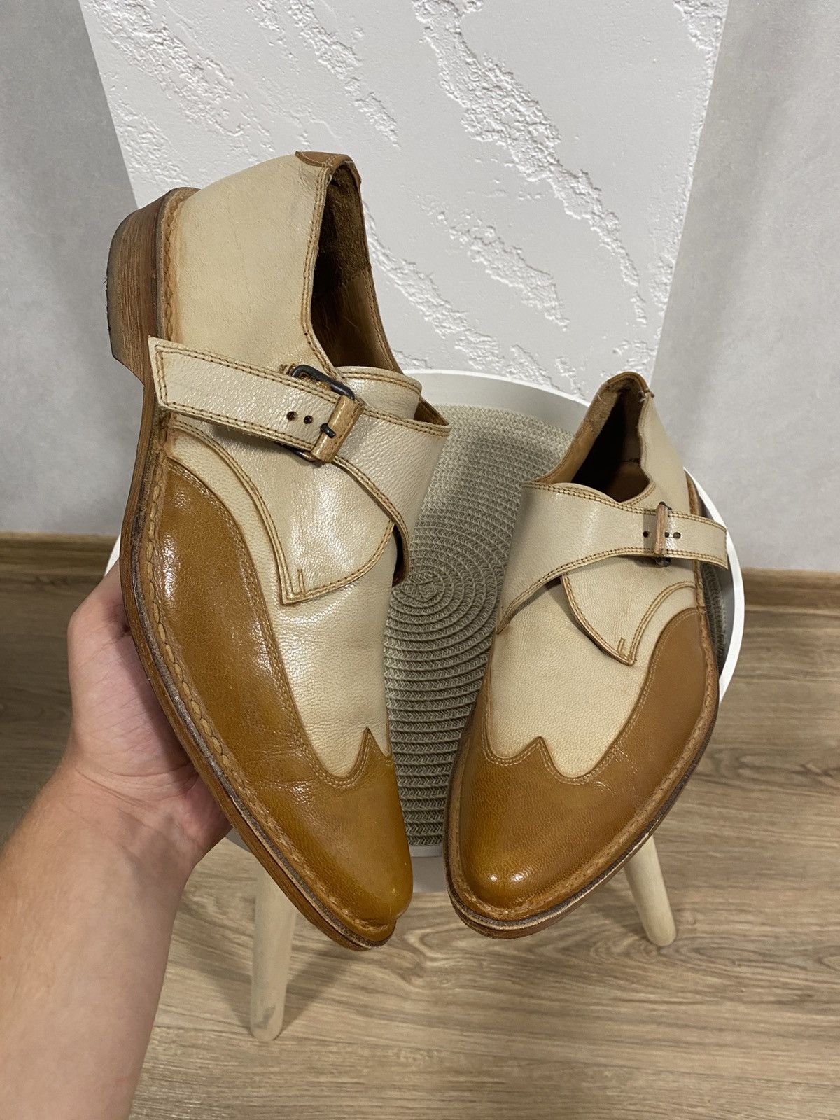 MoMA Moma Italian Monk Classic Leather Shoes Size: 43 Size US 10 / EU 43 - 1 Thumbnail