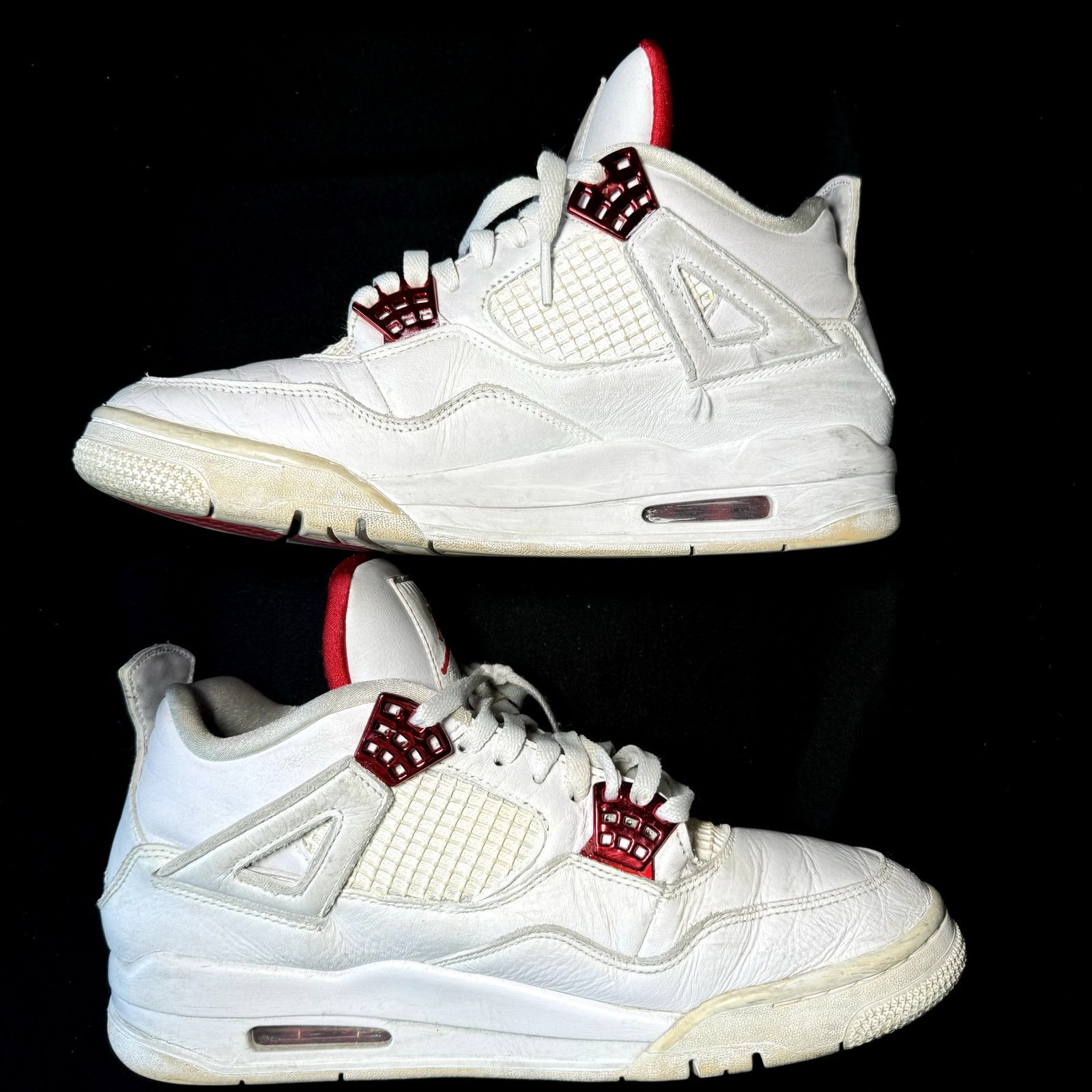 Jordan Brand × Nike Size 9.5 - Nike Air Jordan 4 Retro Red Metallic Men's Shoes Size US 9.5 / EU 42-43 - 3 Thumbnail