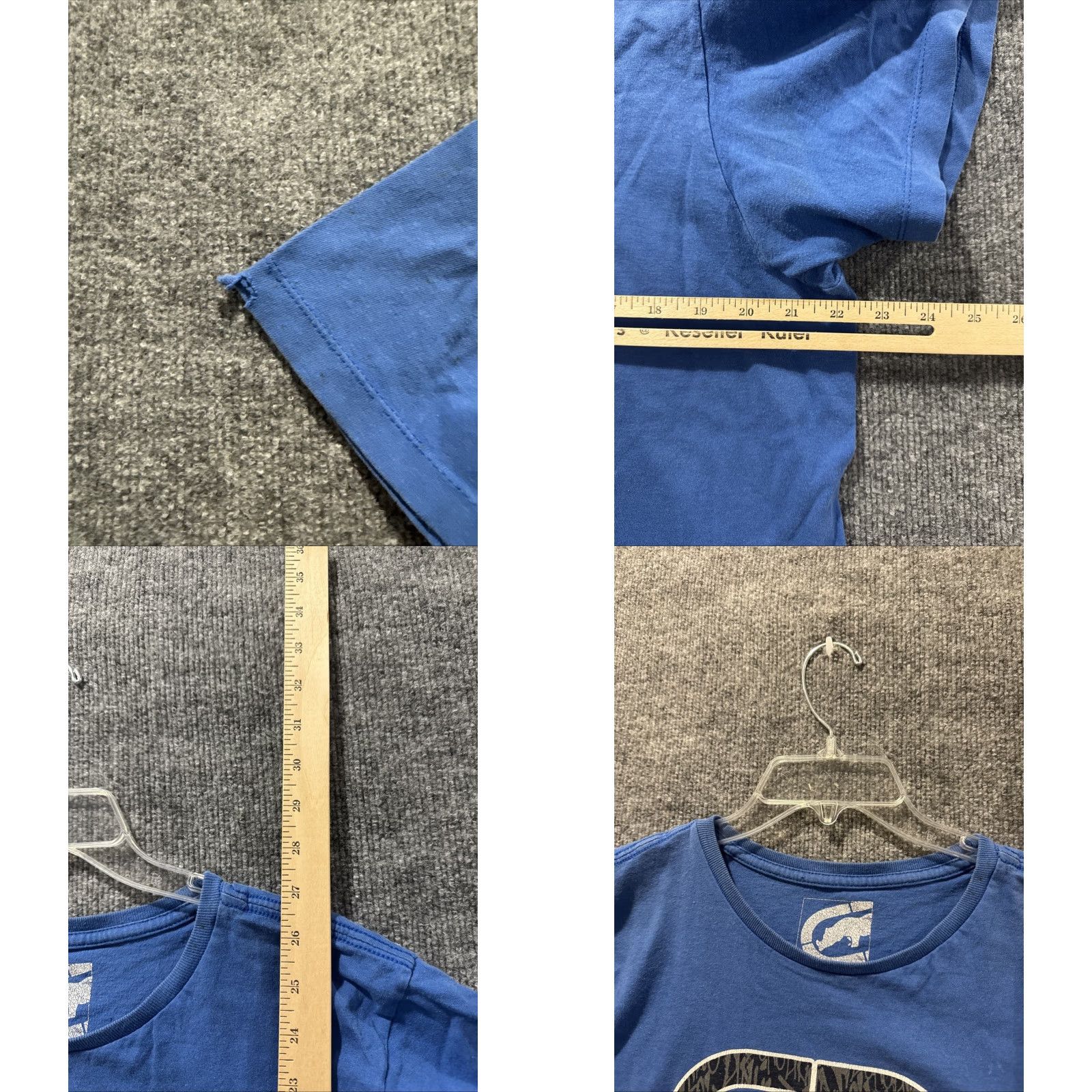 Ecko Unltd. Ecko Unltd. THRASHED Blue Short Sleeve Graphic Logo T-Shirt L Men’s Large Logo Shirt Mens Size US L / EU 52-54 / 3 - 8 Thumbnail