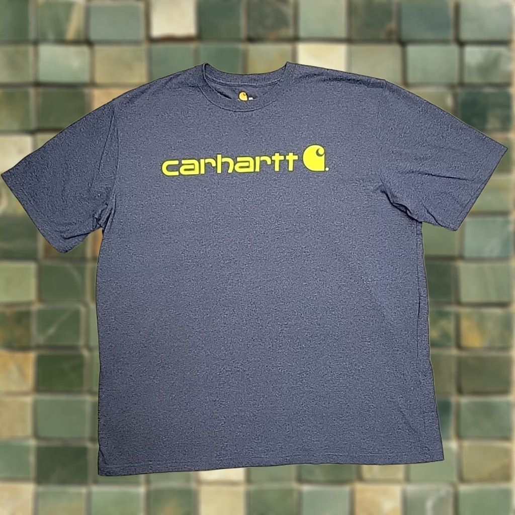 Carhartt Carhartt Shirt Mens 2XL Blue Original Fit Crewneck Short Sleeve Spellout TEE Size XXL / US 16-18 / IT 52-54 - 1 Thumbnail