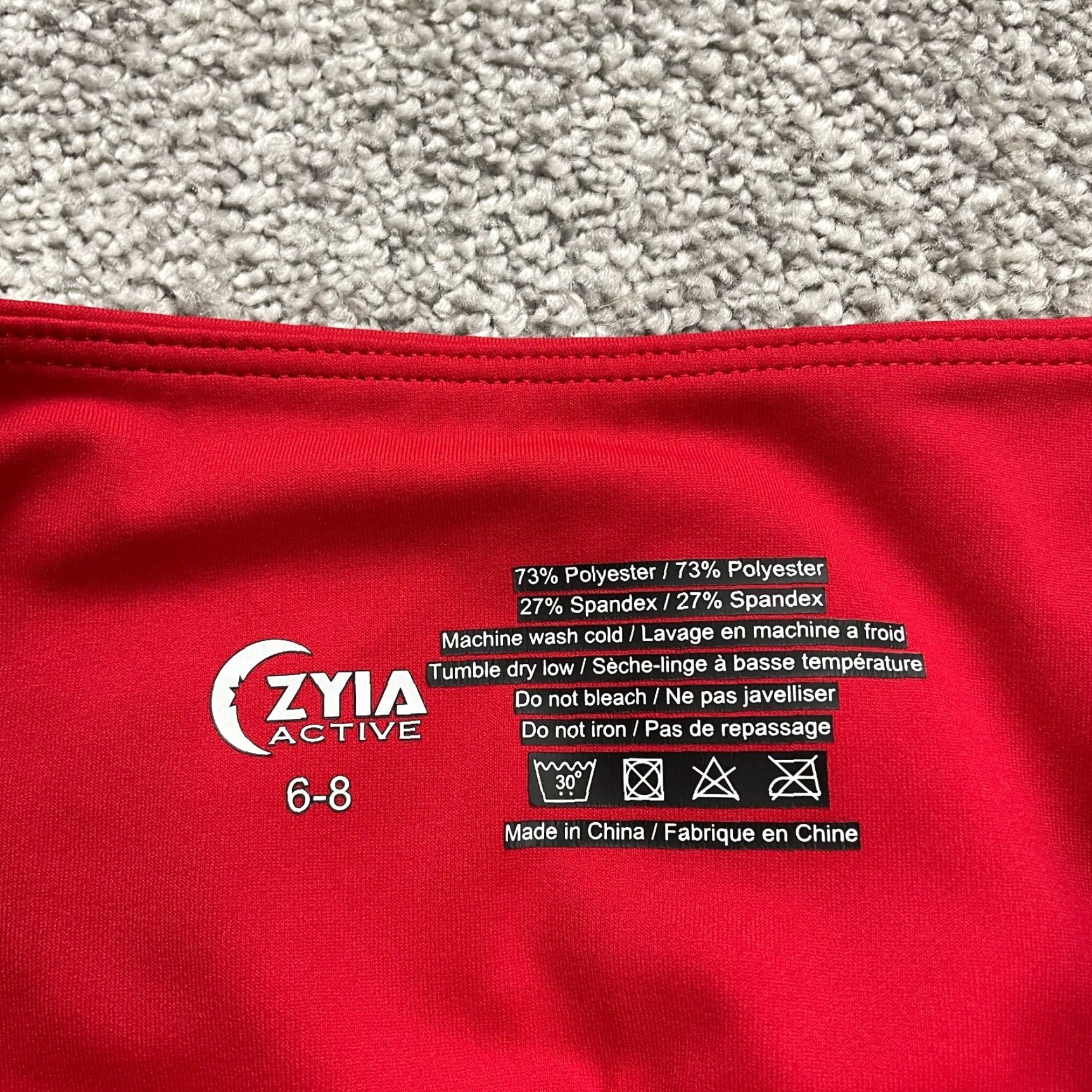 Vintage Zyia Active Compression Leggings Womens 6-8 Red High Rise Athletic Yoga 26x24 Size 28" / US 6 / IT 42 - 4 Thumbnail