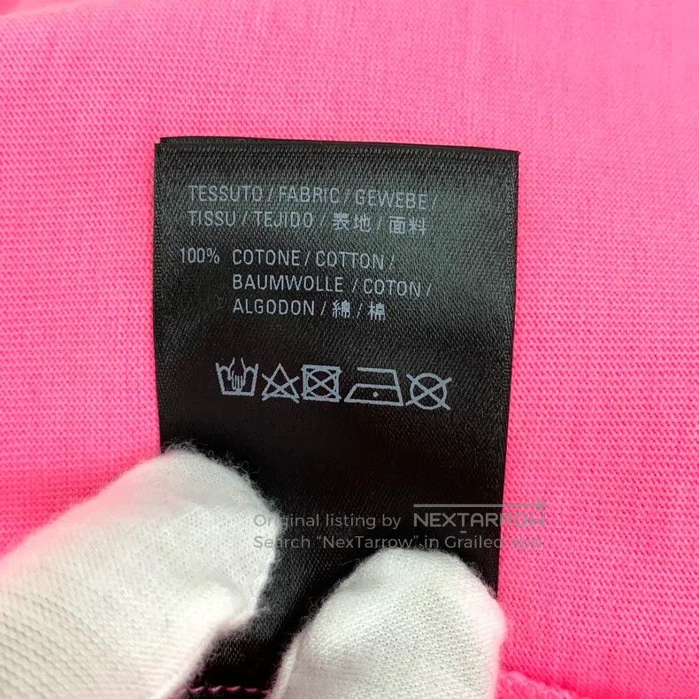 Balenciaga Balenciaga Pink Logo Letter Embroidered Cotton Crew Neck S Size US XS / EU 42 / 0 - 7 Thumbnail