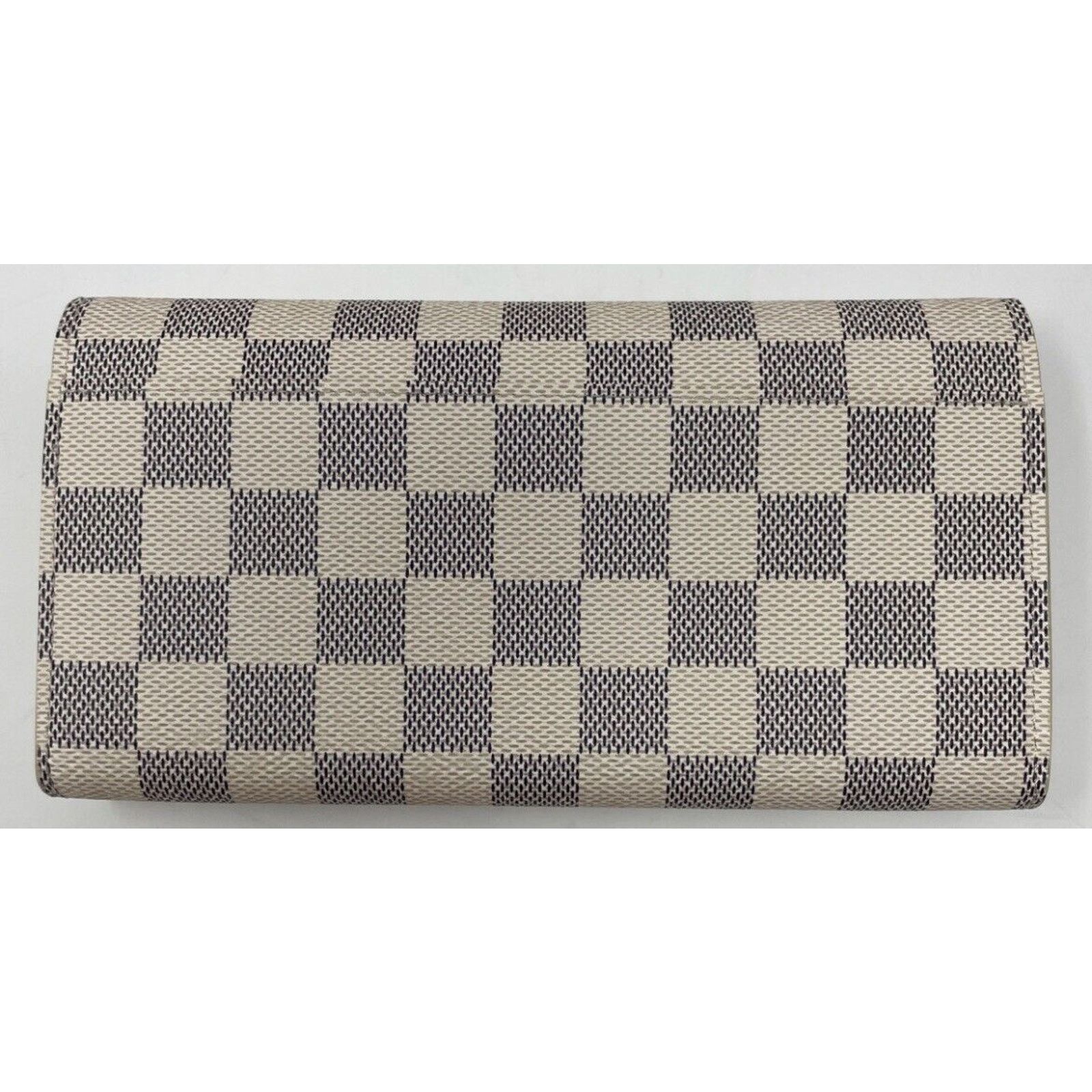 Louis Vuitton LOUIS VUITTON Damier Azur Sarah Wallet White Size ONE SIZE - 10 Thumbnail