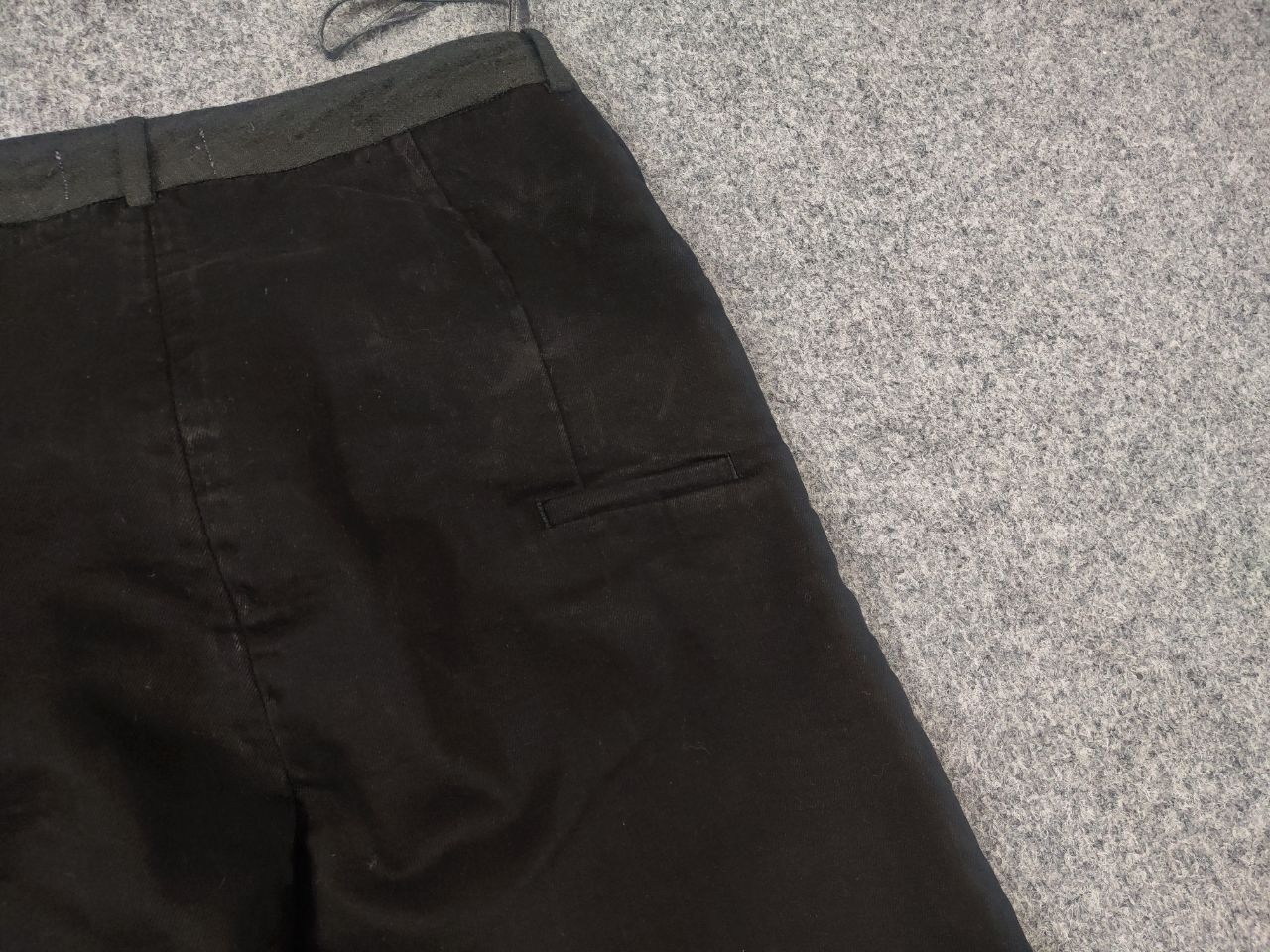 Japanese Brand Umit Unal Couture Black jeans decorative Drop Crotch Pants Size US 31 - 10 Thumbnail