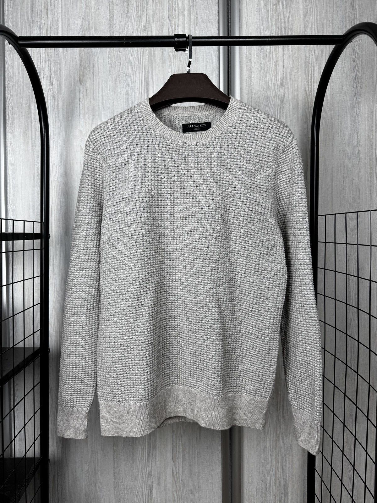 Allsaints Allsaints Rye Knit Crew Neck Grey Sweater Mens size M Size US M / EU 48-50 / 2 - 1 Thumbnail