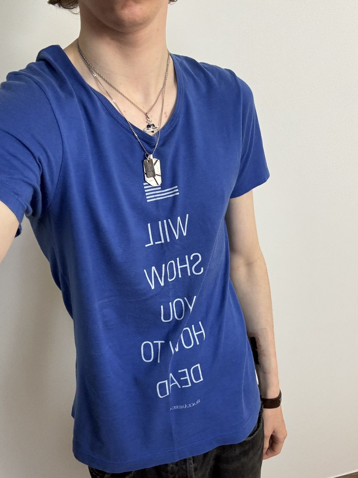 Japanese Brand Lad Musician “Black America” tee Avantgarde Japanese style Size US S / EU 44-46 / 1 - 9 Thumbnail