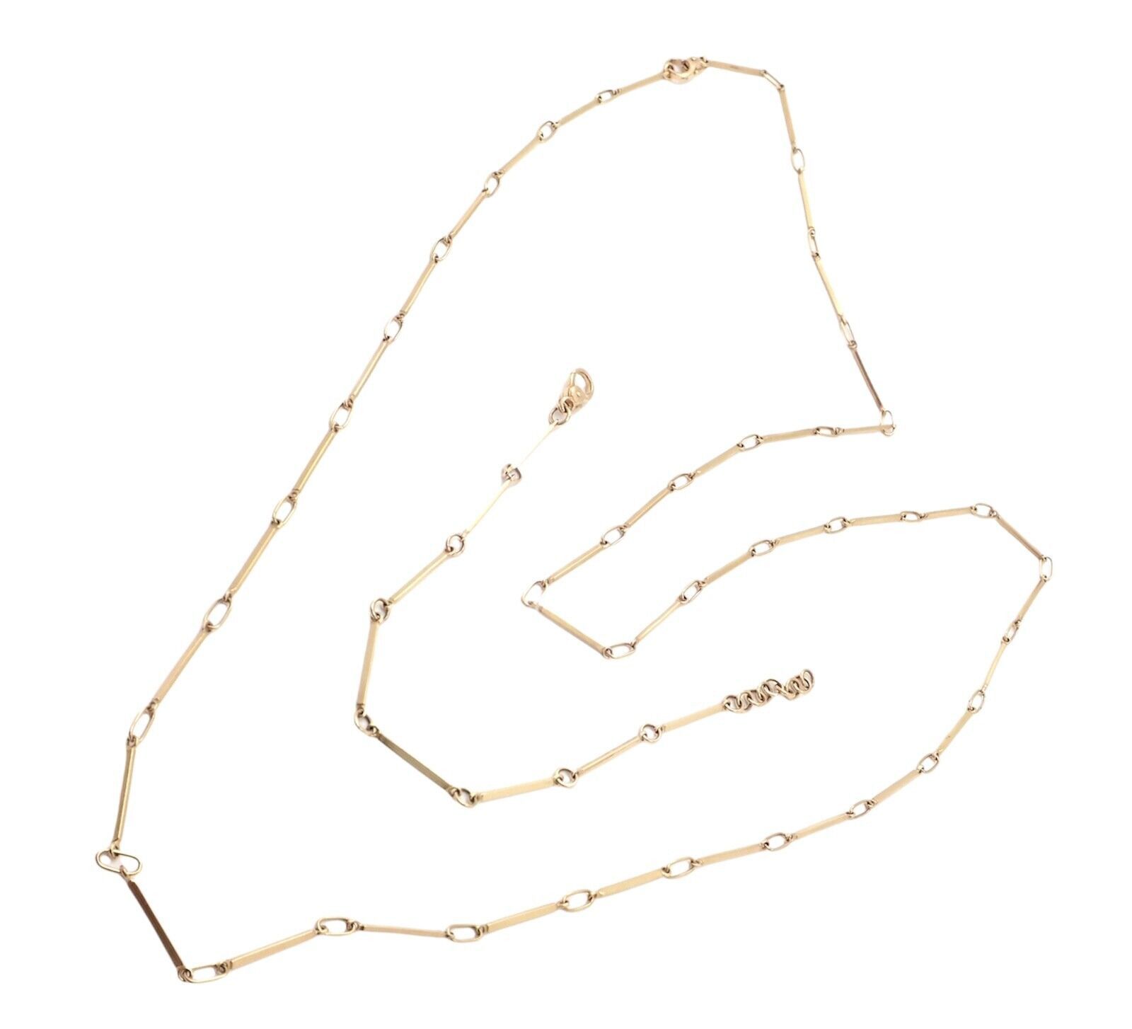18k Rose Gold Long Chain Necklace + Bracelet Set 38.25
